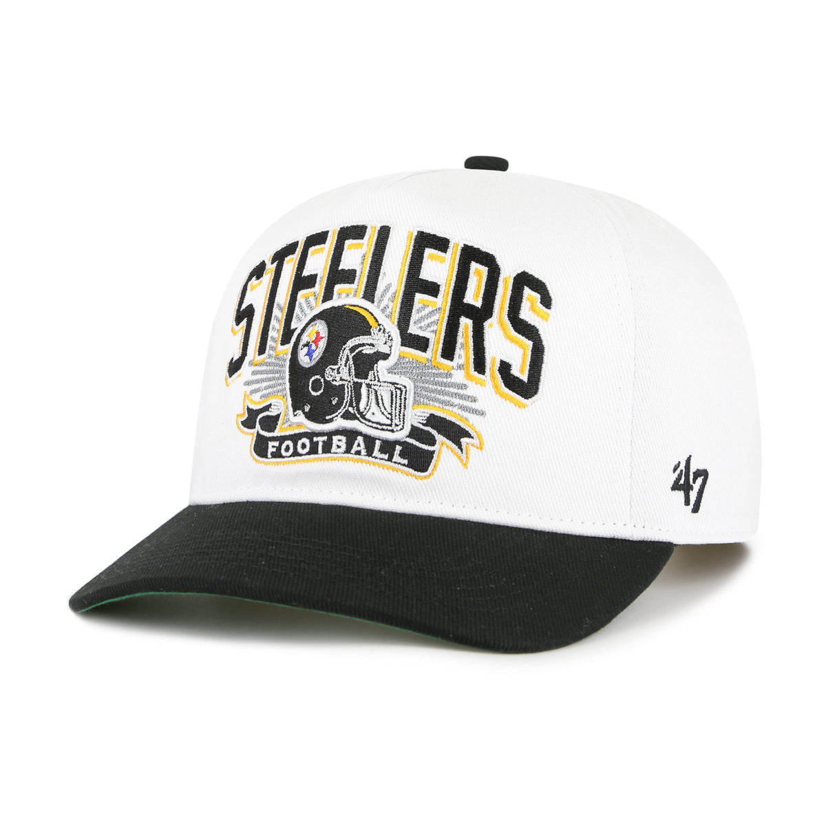 PITTSBURGH STEELERS HISTORIC PRIME PLAY '47 HITCH RF RELAXED FIT WHITE