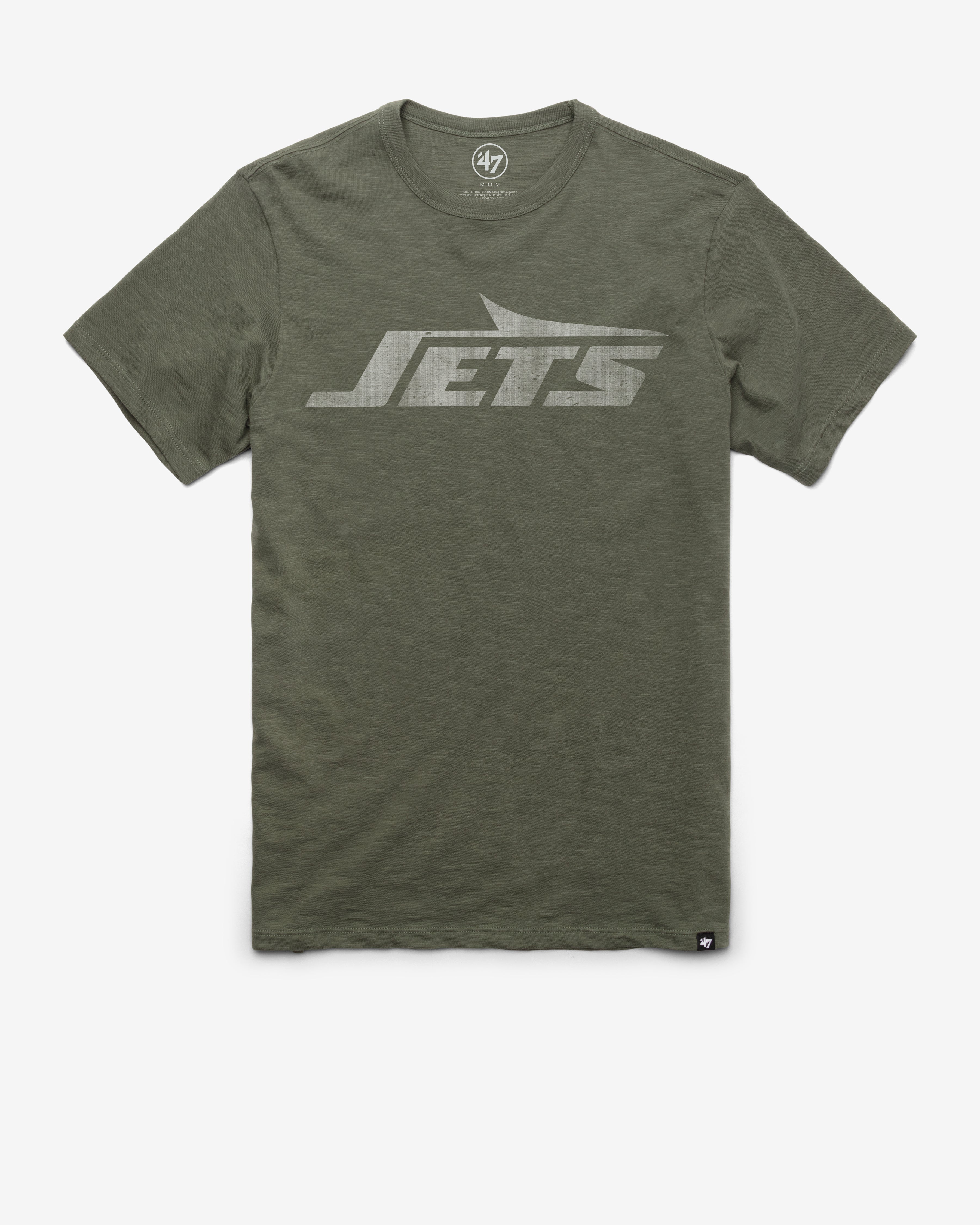 NEW YORK JETS GRIT '47 SCRUM TEE BOTTLE GREEN