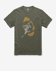 GREEN BAY PACKERS HISTORIC GRIT VINTAGE '47 SCRUM TEE BOTTLE GREEN
