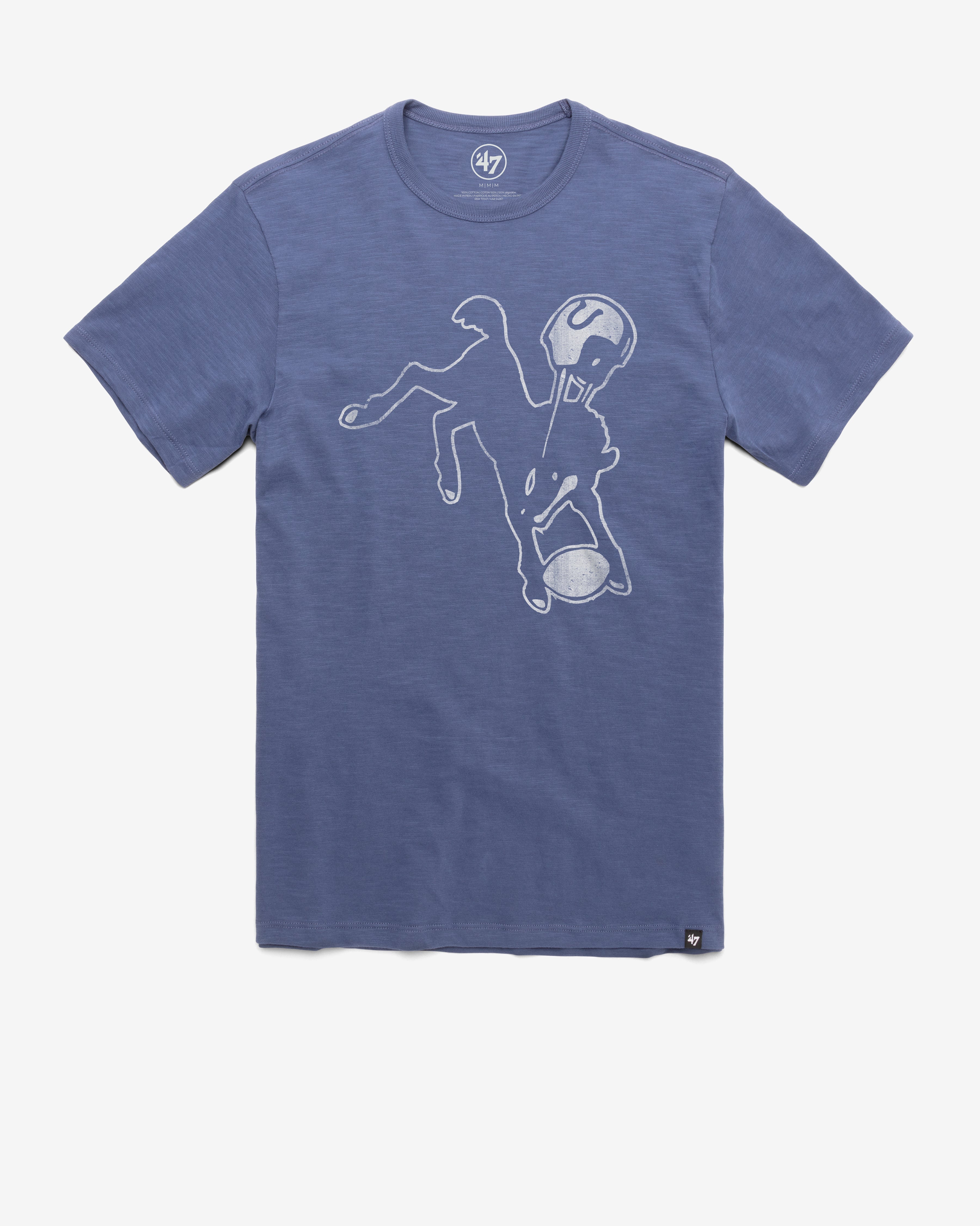 INDIANAPOLIS COLTS HISTORIC GRIT VINTAGE '47 SCRUM TEE BLEACHER BLUE