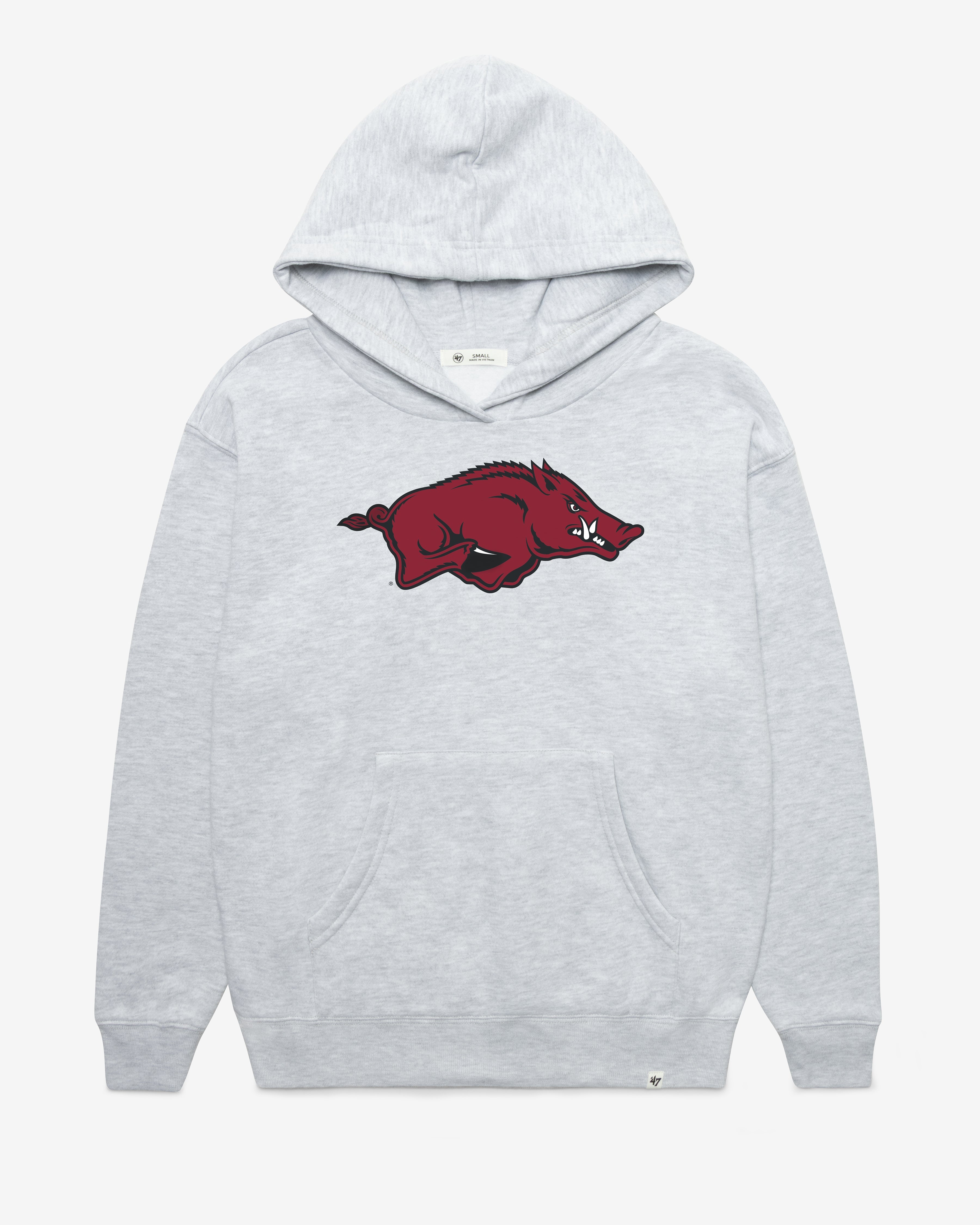 ARKANSAS RAZORBACKS IMPRINT '47 NAOMI HOOD WOMENS RELAY GREY