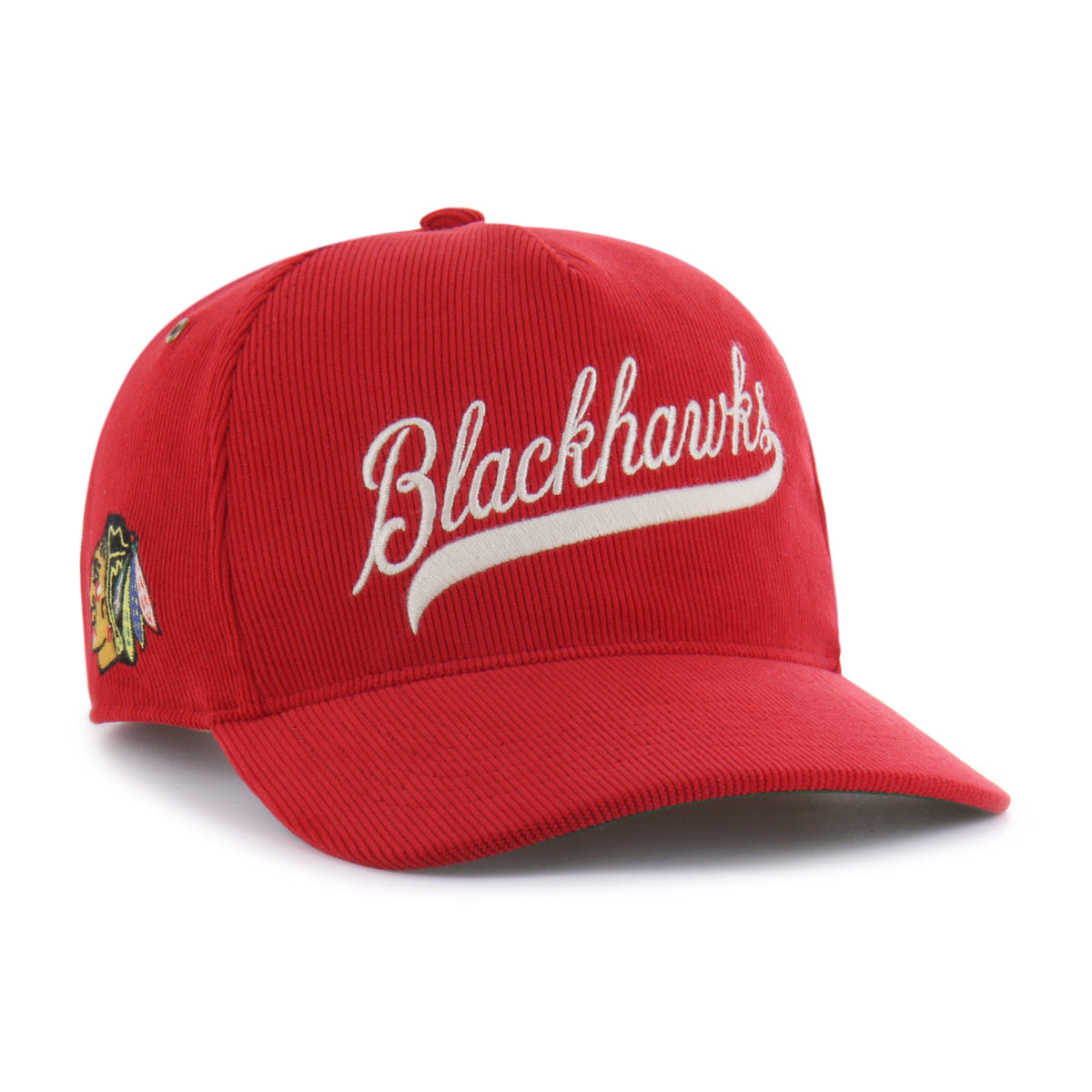 CHICAGO BLACKHAWKS GRANDSTAND CORD '47 HITCH RF RELAXED FIT RED