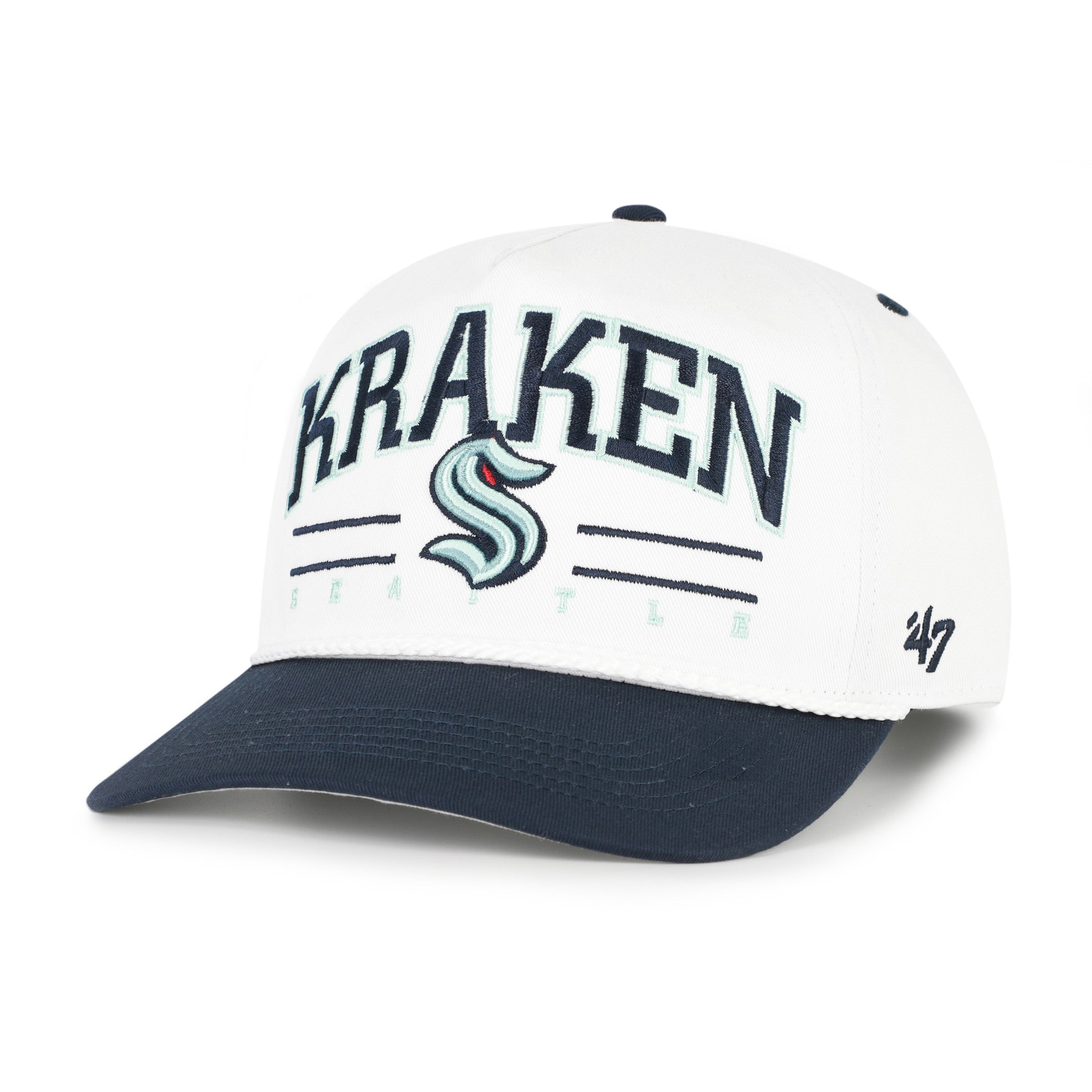 SEATTLE KRAKEN ROSCOE ROPE TWO TONE '47 HITCH WHITE