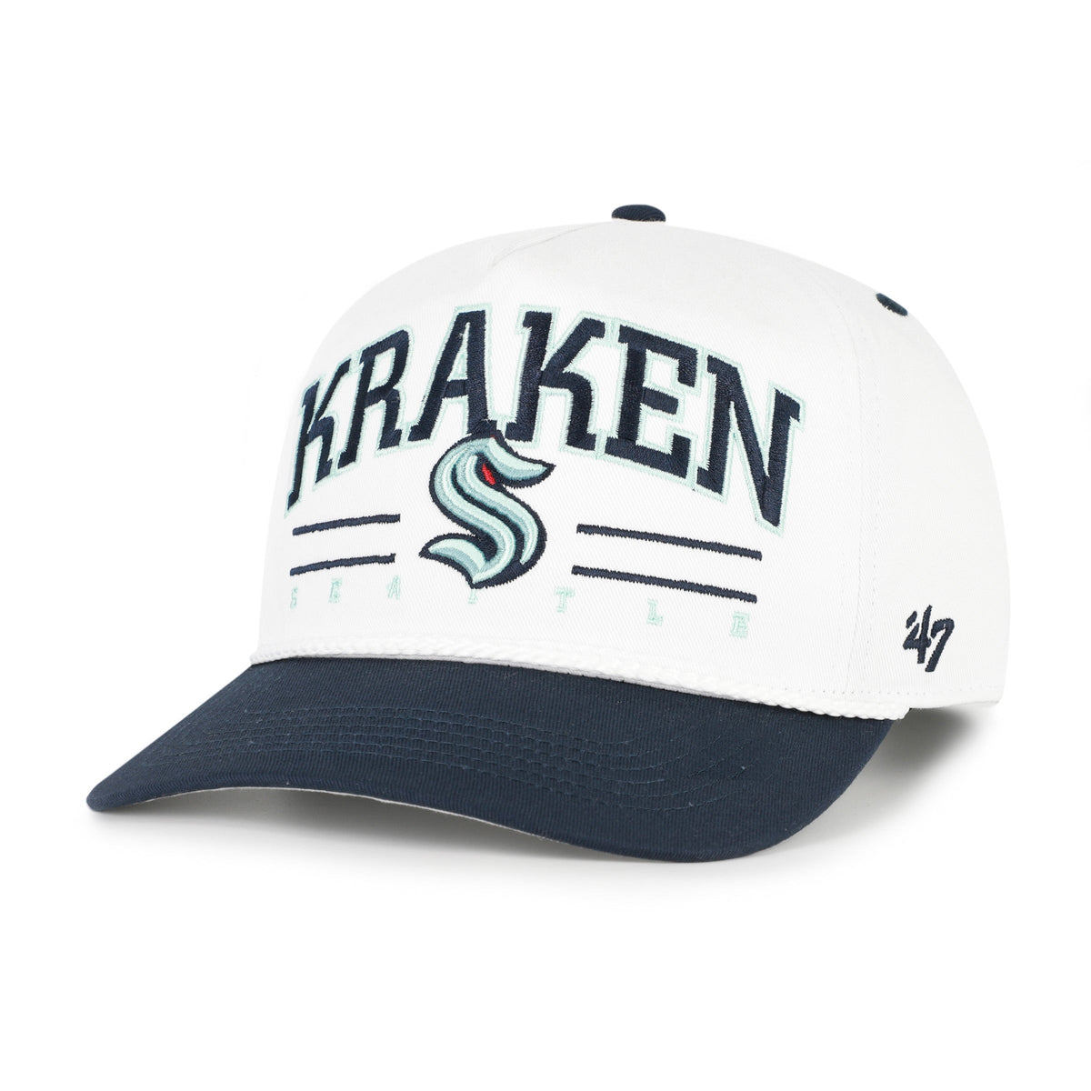 SEATTLE KRAKEN ROSCOE ROPE TWO TONE '47 HITCH WHITE