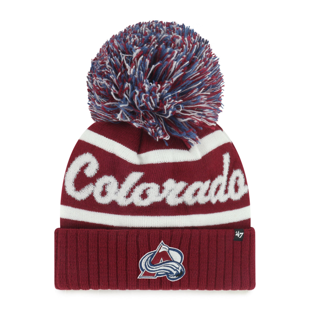 COLORADO AVALANCHE SPIRITED '47 CUFF KNIT CARDINAL