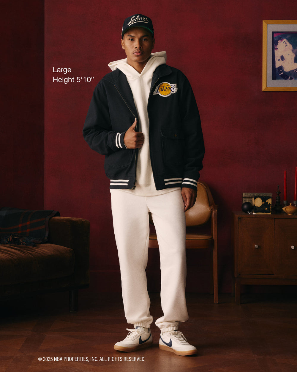LOS ANGELES LAKERS HADDEY '47 HOMESTEAD JACKET BLACK