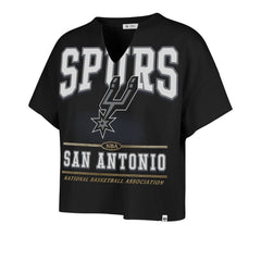 SAN ANTONIO SPURS ELATION OVERSIZD '47 NOTCH NECK TEE WOMENS BLACK