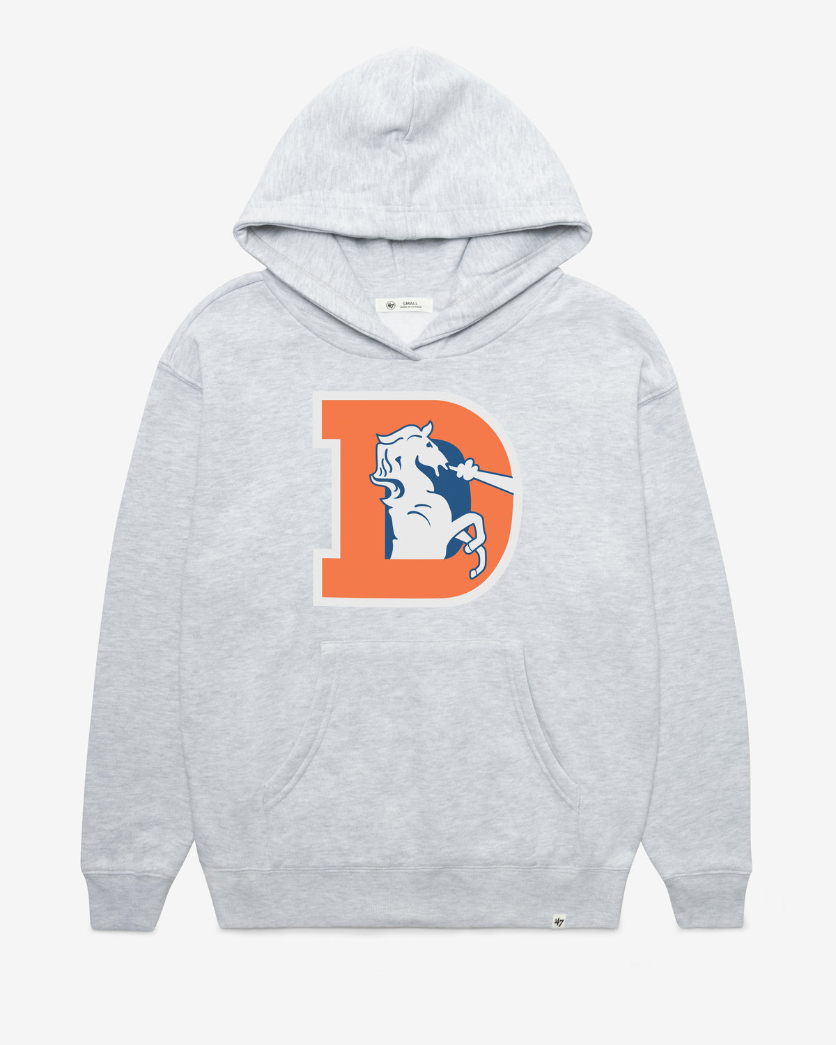 DENVER BRONCOS HISTORIC IMPRINT '47 NAOMI HOOD WOMENS RELAY GREY