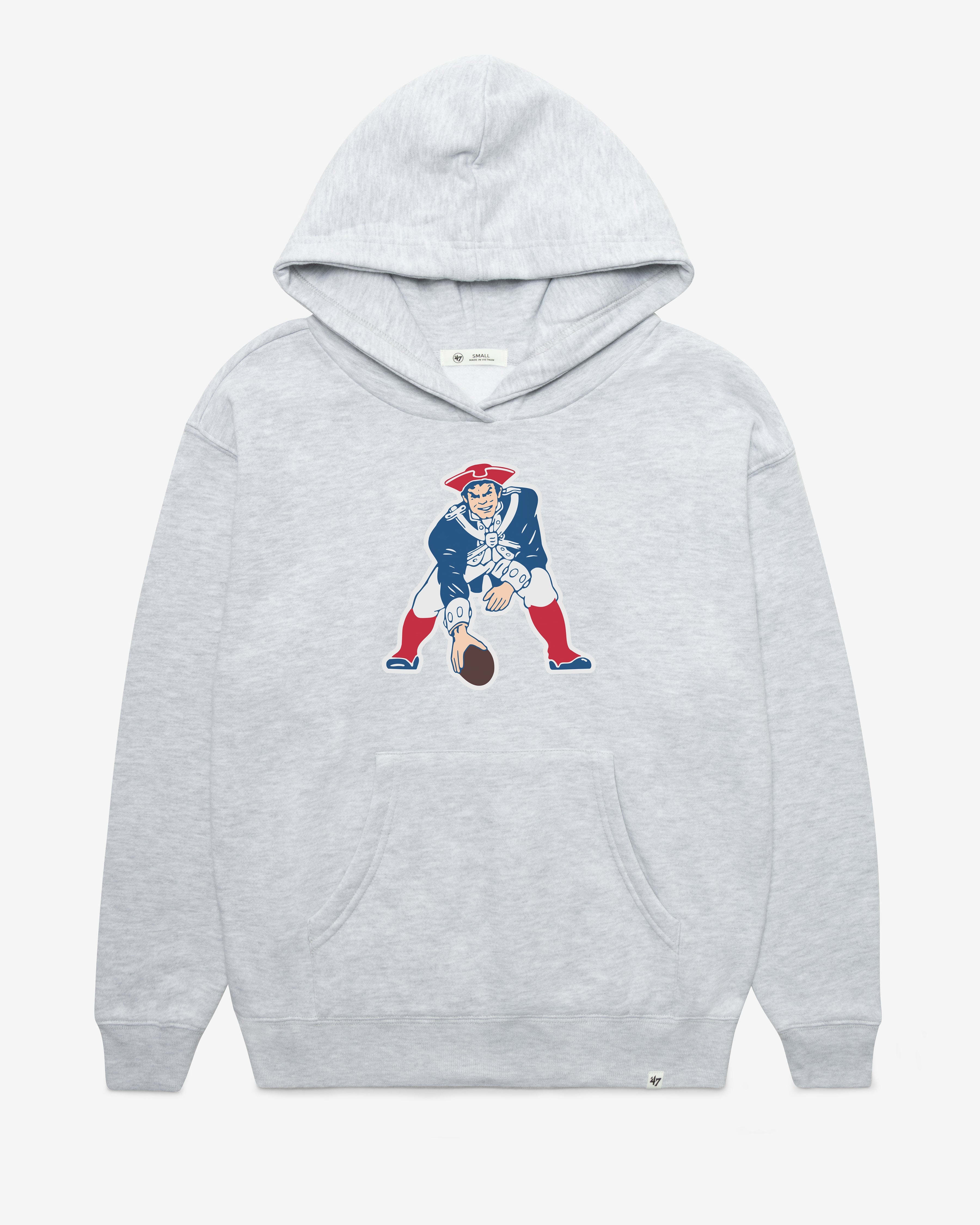 NEW ENGLAND PATRIOTS HISTORIC IMPRINT '47 NAOMI HOOD WOMENS RELAY GREY