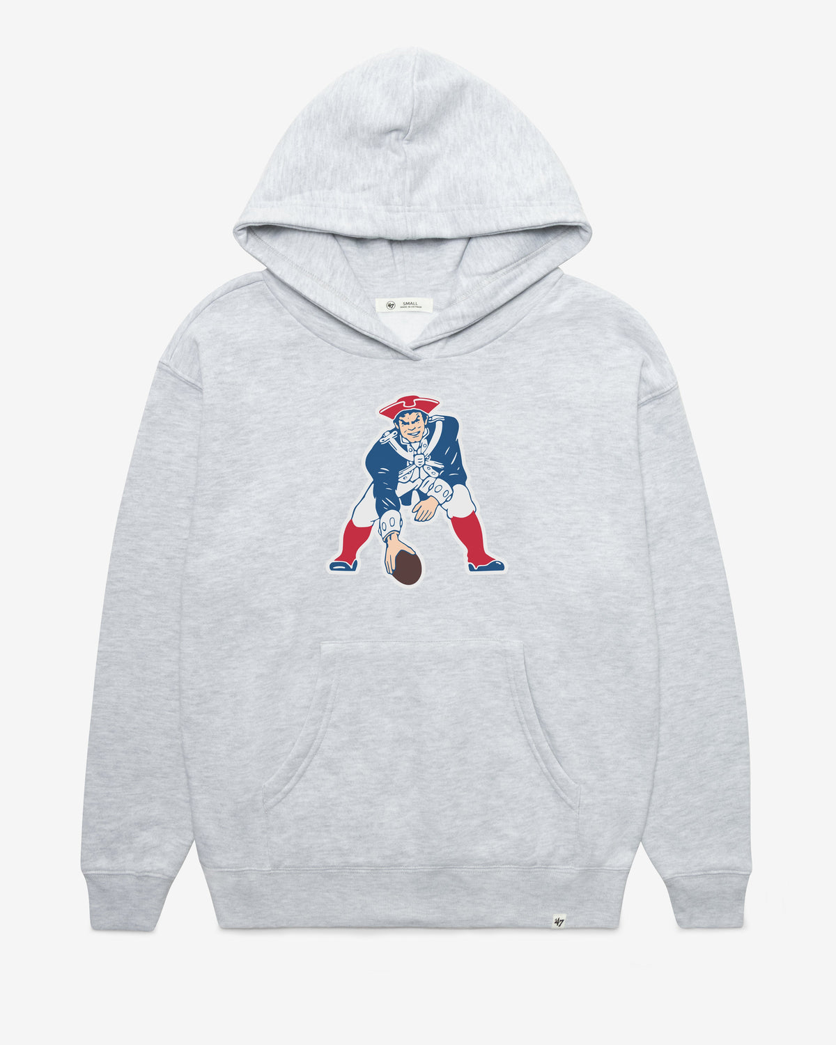 NEW ENGLAND PATRIOTS HISTORIC IMPRINT '47 NAOMI HOOD WOMENS RELAY GREY