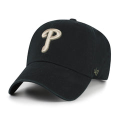 PHILADELPHIA PHILLIES KHAKI ACCENTS '47 CLEAN UP BLACK