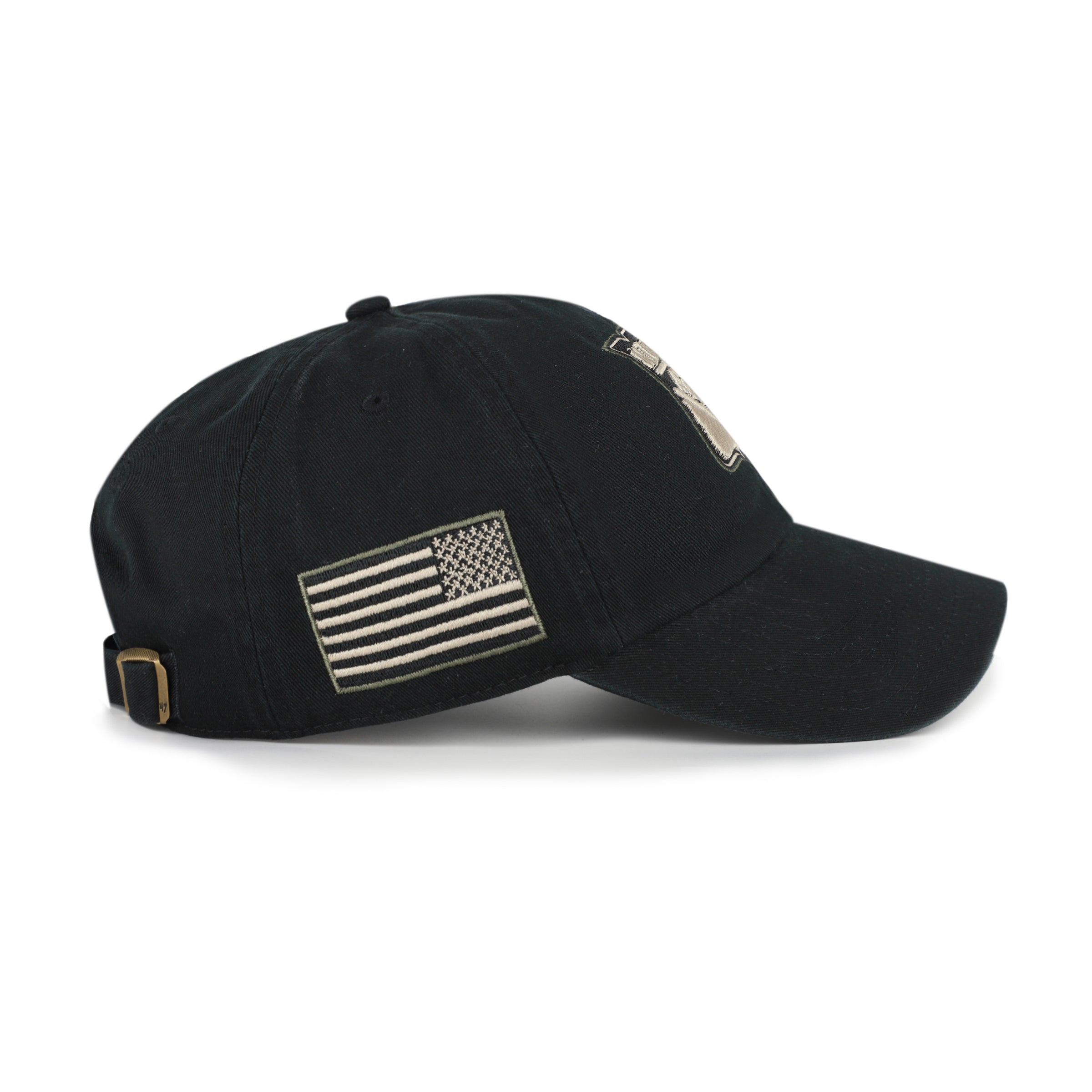 NEW YORK RANGERS KHAKI ACCENTS '47 CLEAN UP BLACK