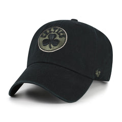 BOSTON CELTICS KHAKI ACCENTS '47 CLEAN UP BLACK