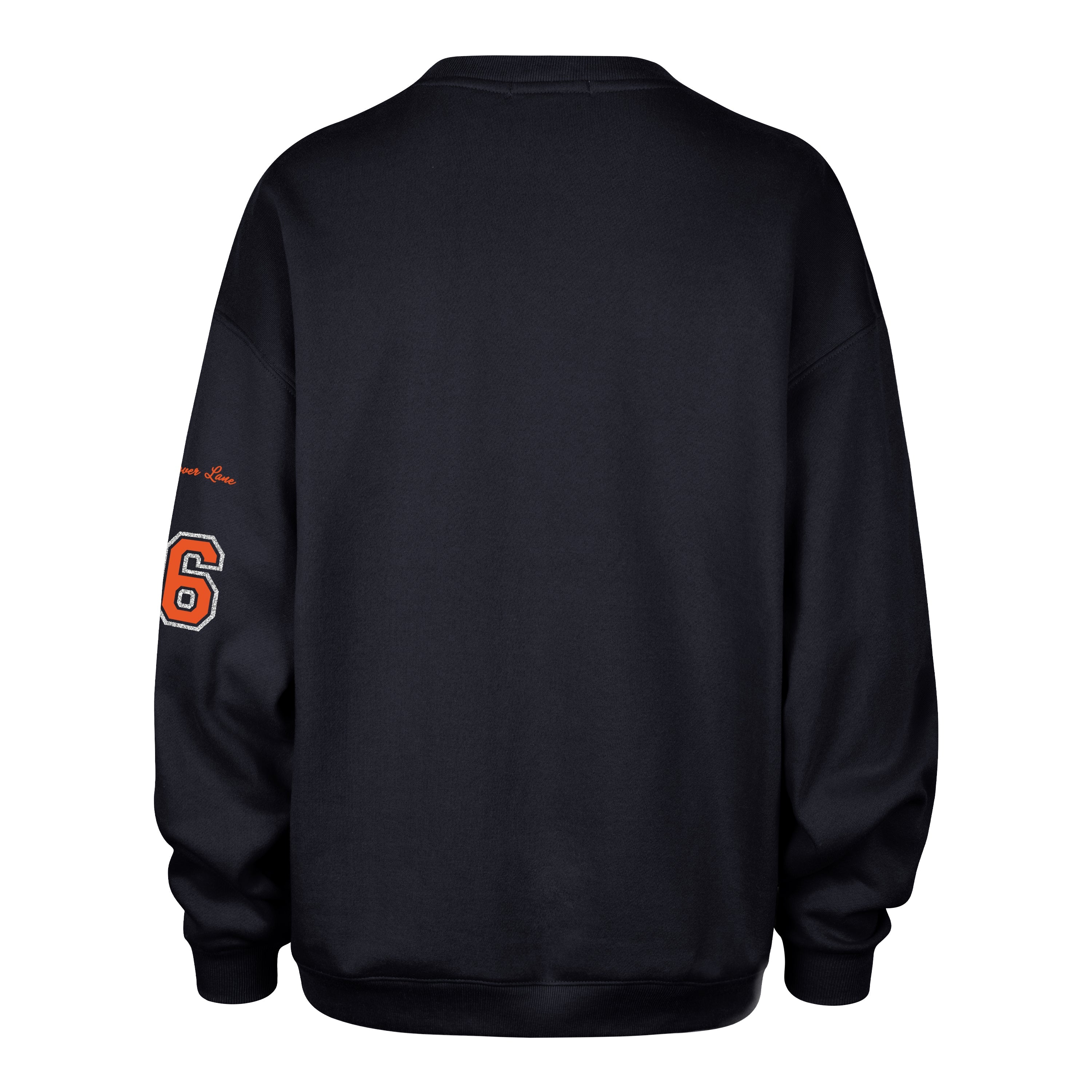 AUBURN TIGERS STONEY CLOVER LANE X '47 OVERSIZED GLITTER ARCH CREW WOMENS FALL NAVY