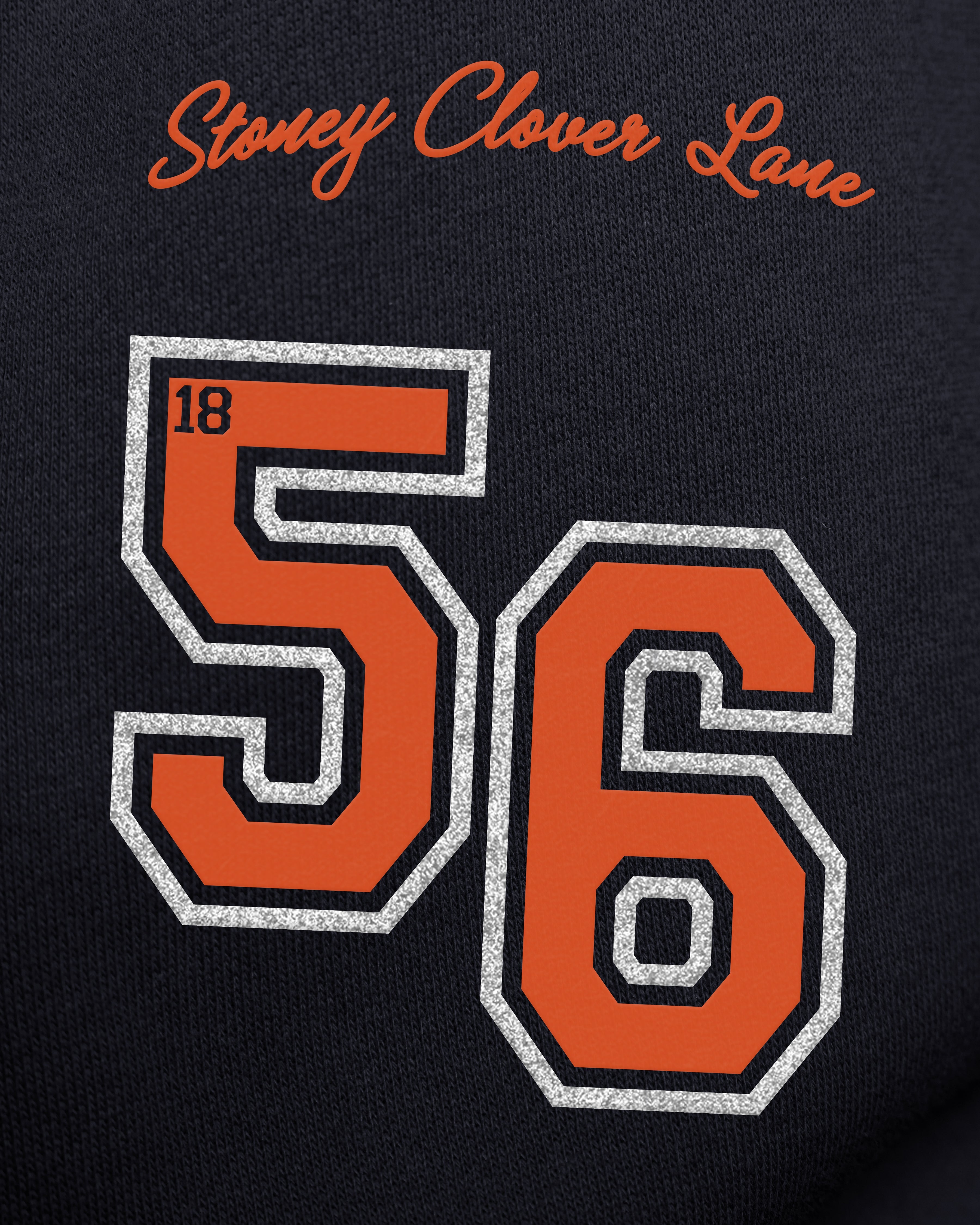 AUBURN TIGERS STONEY CLOVER LANE X '47 OVERSIZED GLITTER ARCH CREW WOMENS FALL NAVY