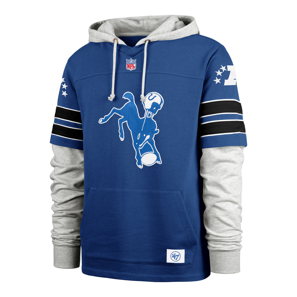 INDIANAPOLIS COLTS HISTORIC DOUBLE HEADER BLITZ '47 CORNERBACK LACER JETTY BLUE