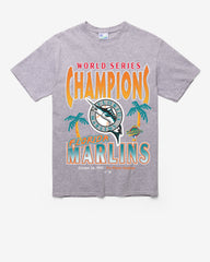 MIAMI MARLINS COOPERSTOWN WORLD SERIE LOCKER VINTAGE '47 TUBULAR TEE DT ATHLETIC HEATHER