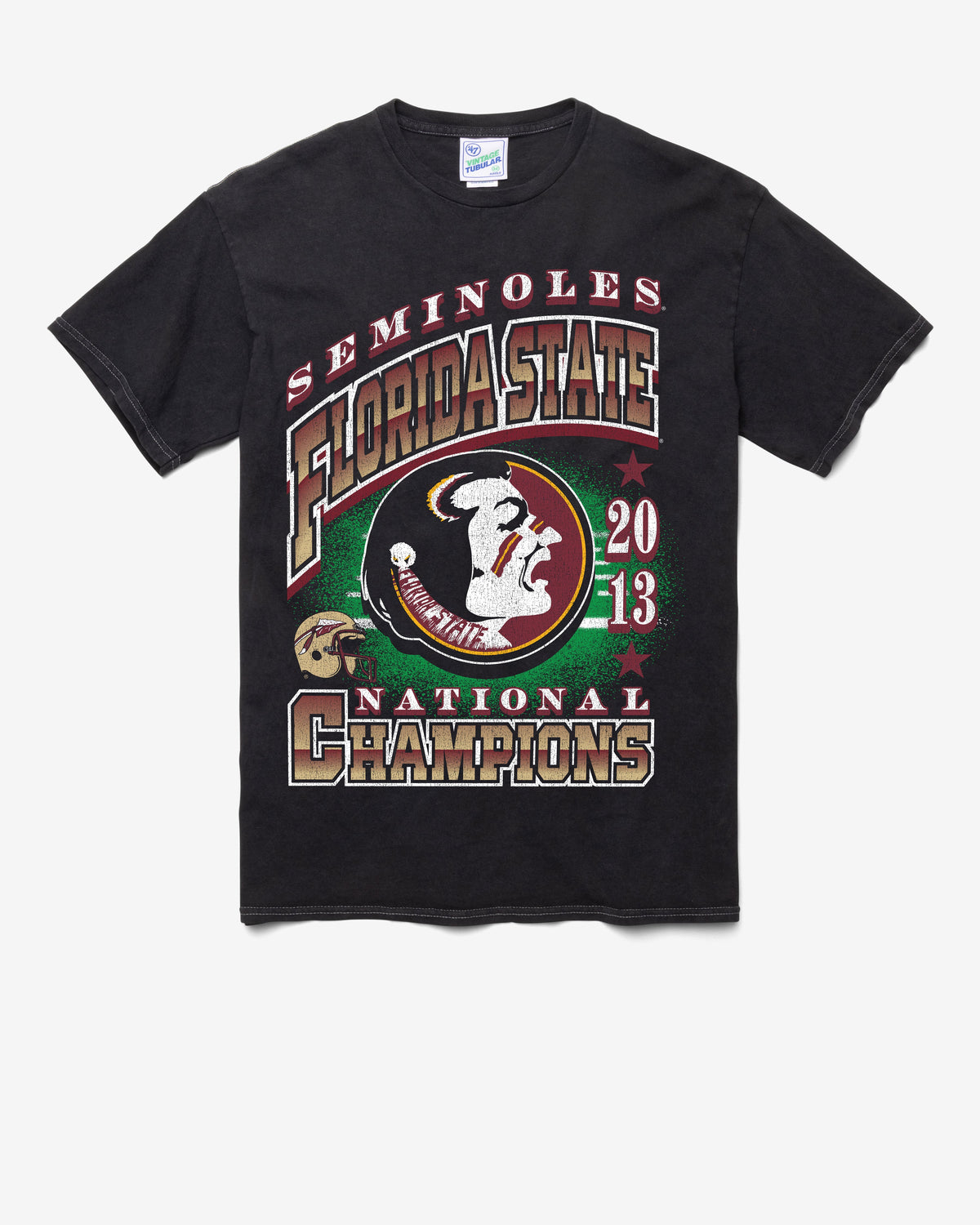 FLORIDA STATE SEMINOLES H-CHAMPS LOCKER VINTAGE '47 TUBULAR TEE DT BLACK