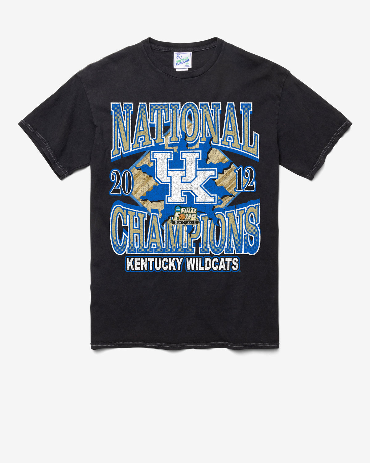 KENTUCKY WILDCATS H-CHAMPS LOCKER VINTAGE '47 TUBULAR TEE DT BLACK