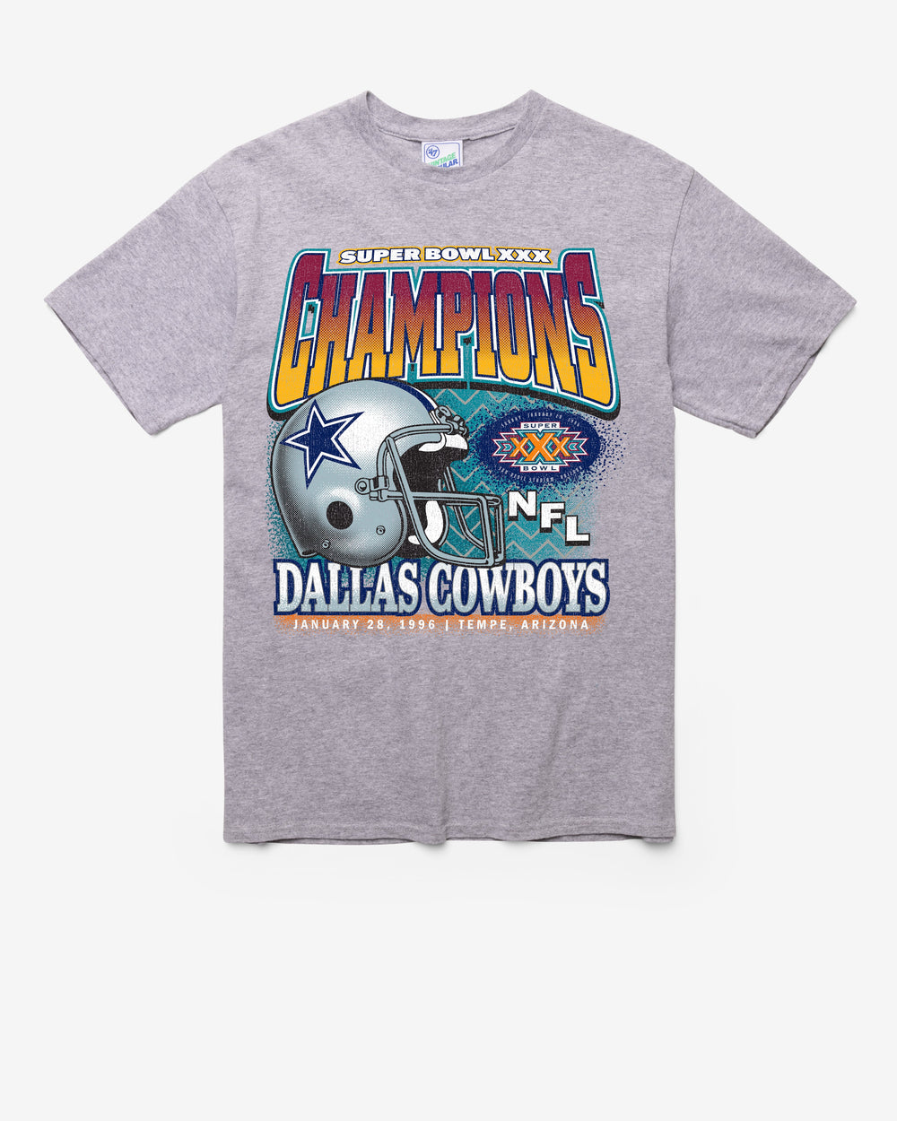 DALLAS COWBOYS LOCKER VINTAGE '47 TUBULAR TEE DT ATHLETIC HEATHER