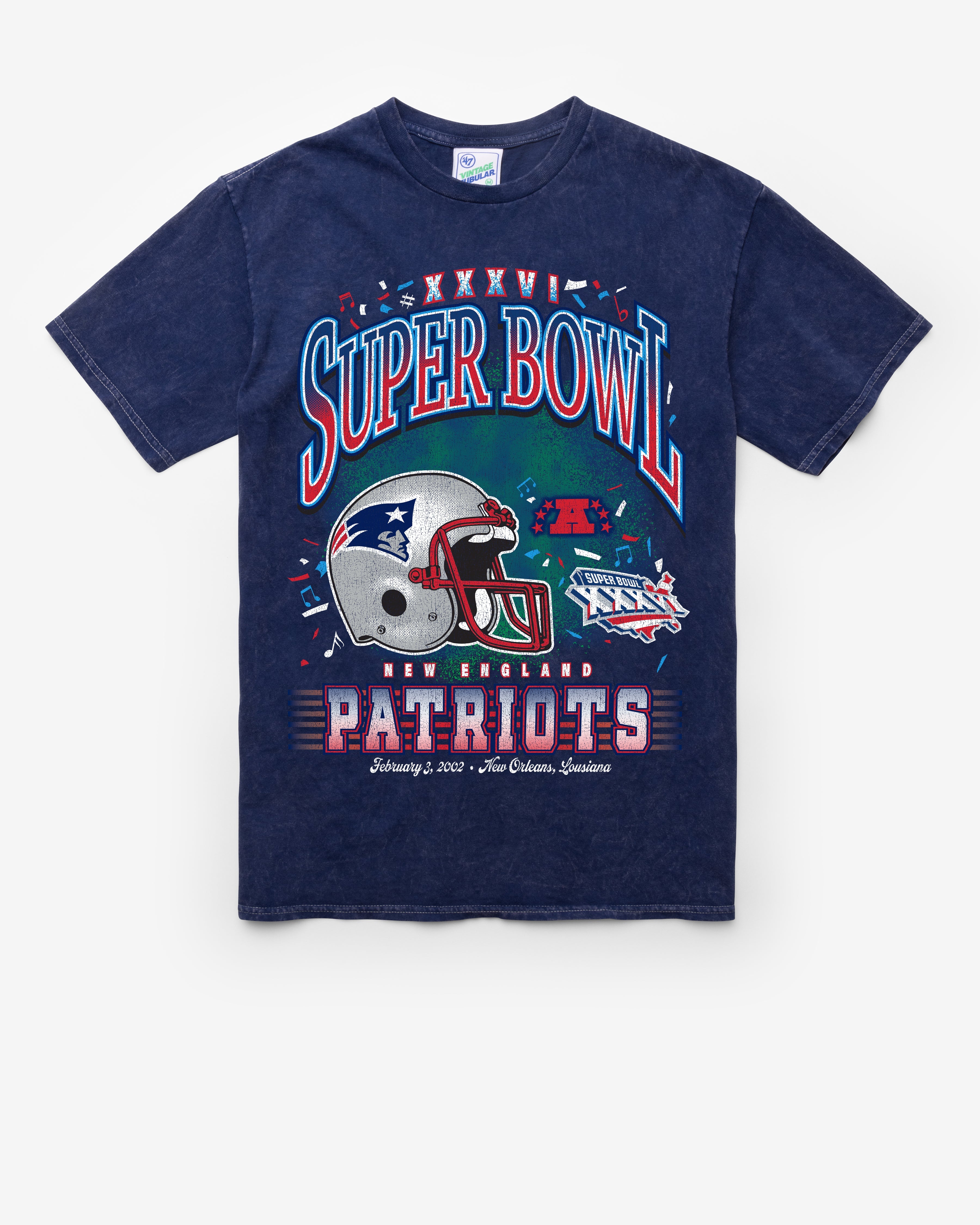 NEW ENGLAND PATRIOTS LOCKER VINTAGE '47 TUBULAR TEE DT NAVY