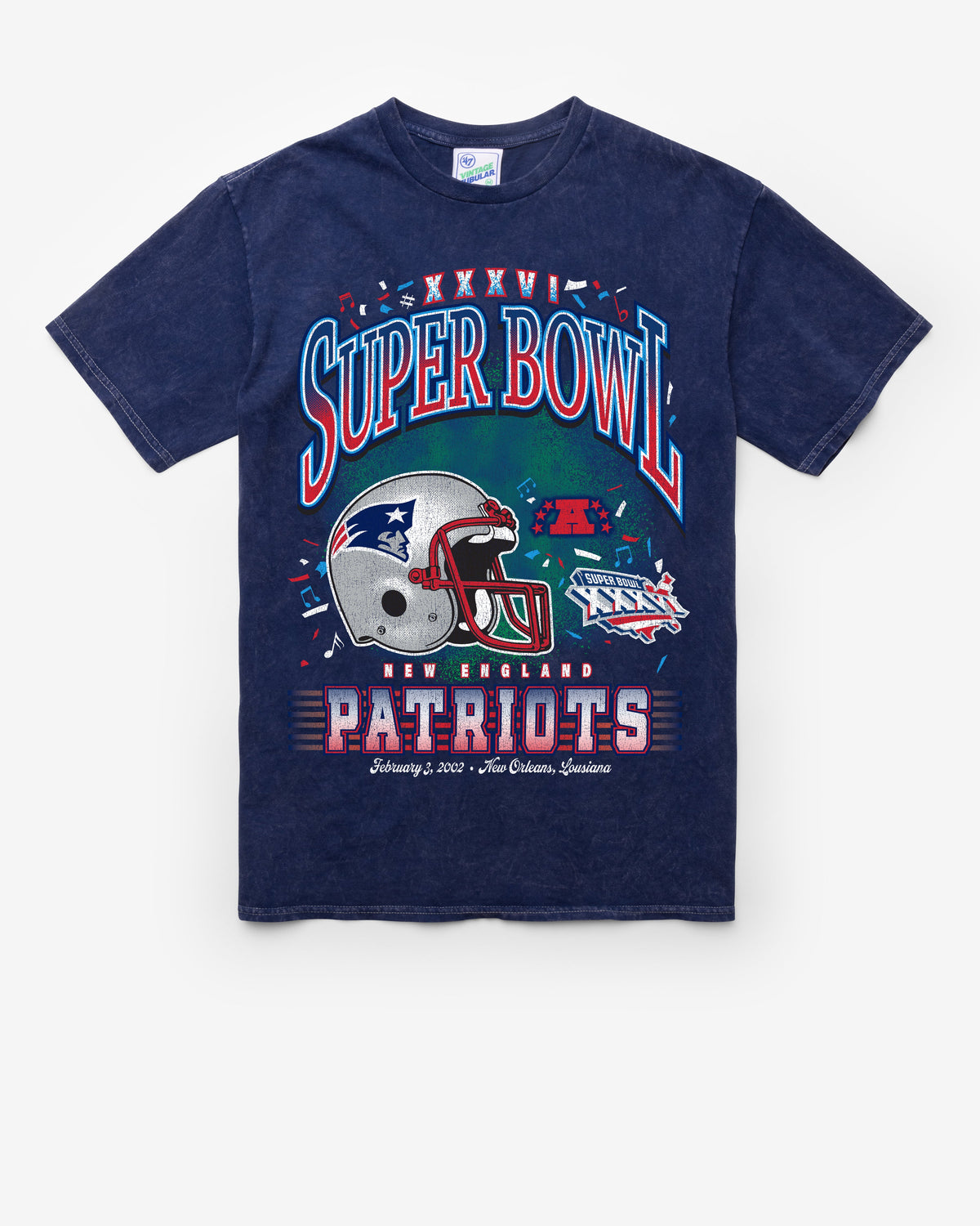NEW ENGLAND PATRIOTS LOCKER VINTAGE '47 TUBULAR TEE DT NAVY