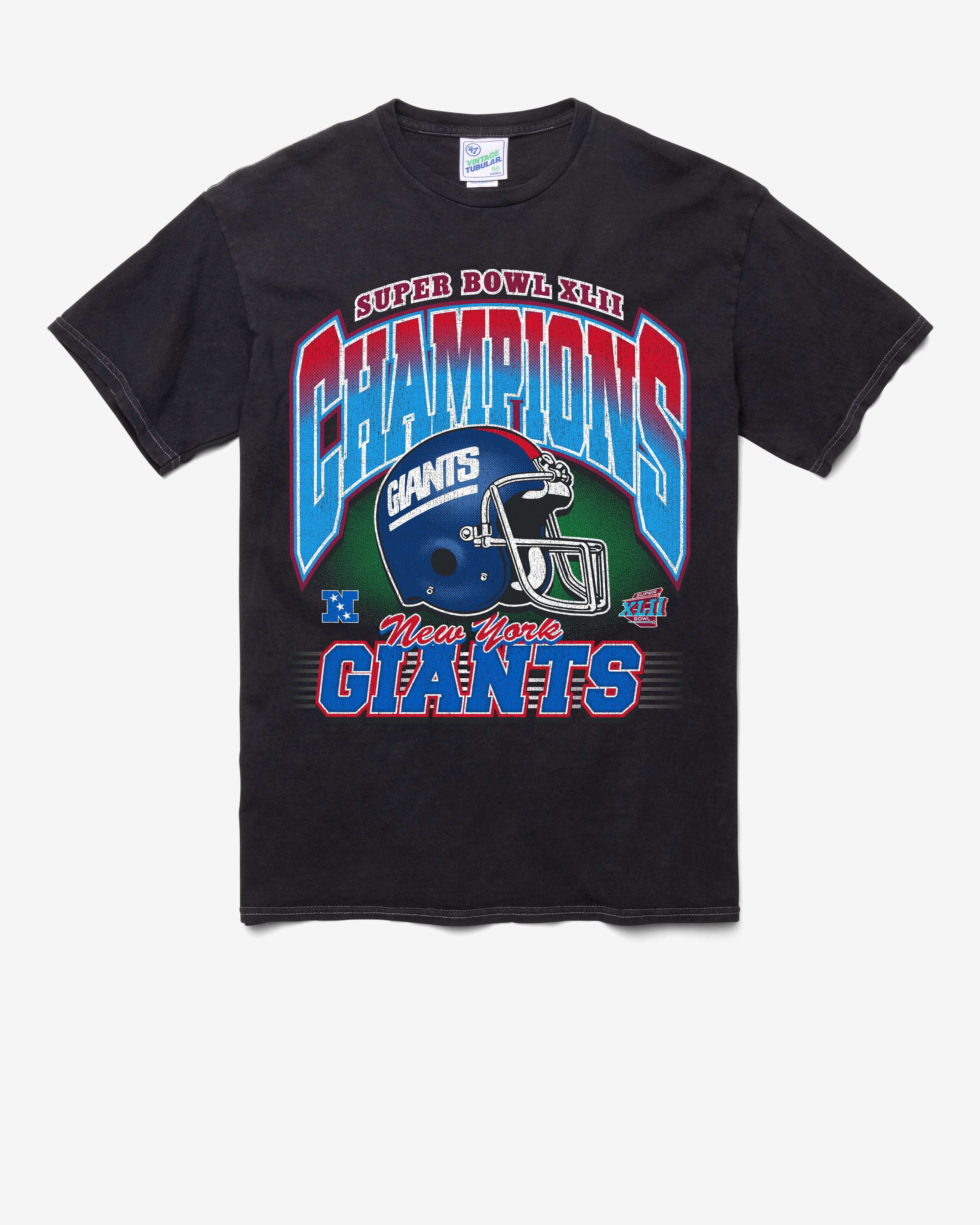 NEW YORK GIANTS LOCKER VINTAGE '47 TUBULAR TEE DT BLACK