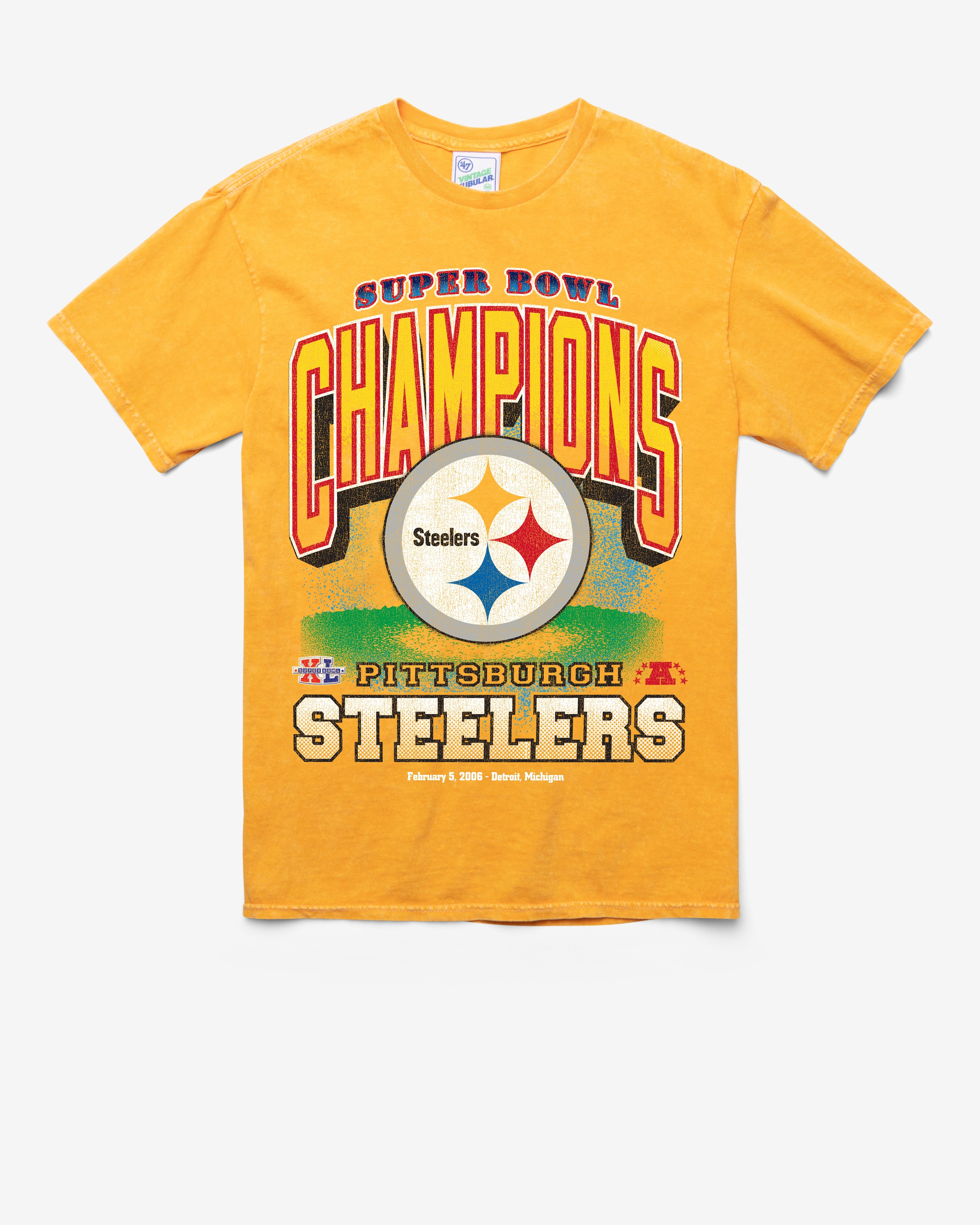 PITTSBURGH STEELERS LOCKER VINTAGE '47 TUBULAR TEE DT GOLD