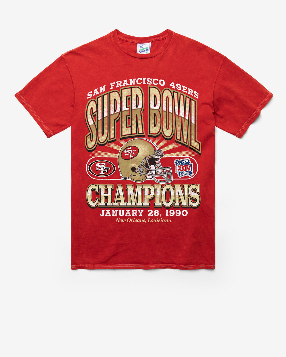 SAN FRANCISCO 49ERS LOCKER VINTAGE '47 TUBULAR TEE DT RED