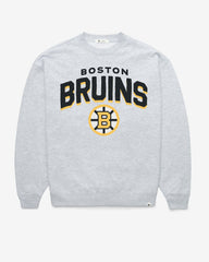 BOSTON BRUINS CAMPUS ARCH CLOUD '47 OVERSIZED CREW WOMENS RELAY GREY