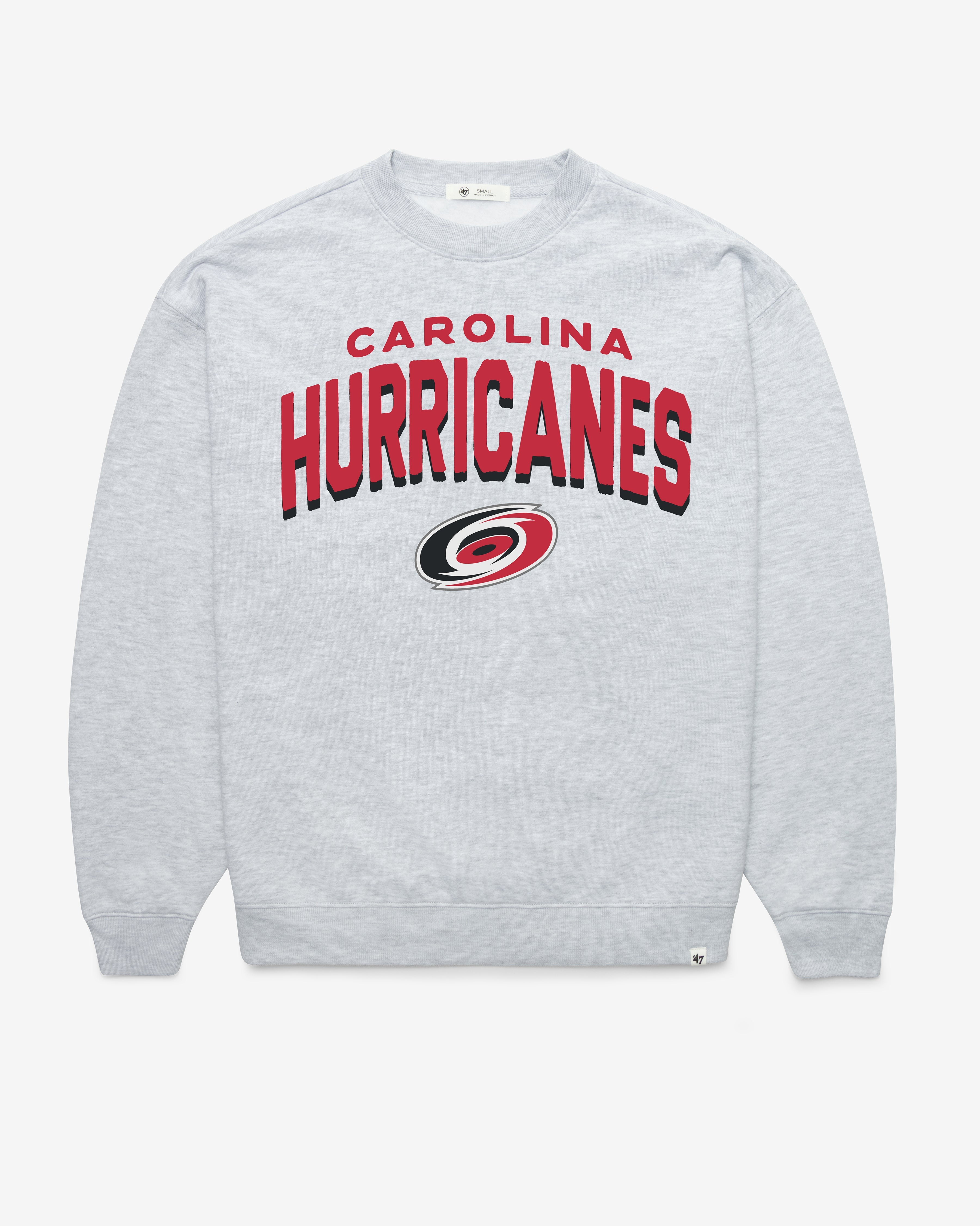 CAROLINA HURRICANES CAMPUS ARCH CLOUD '47 OVERSIZED CREW WOMENS RELAY GREY