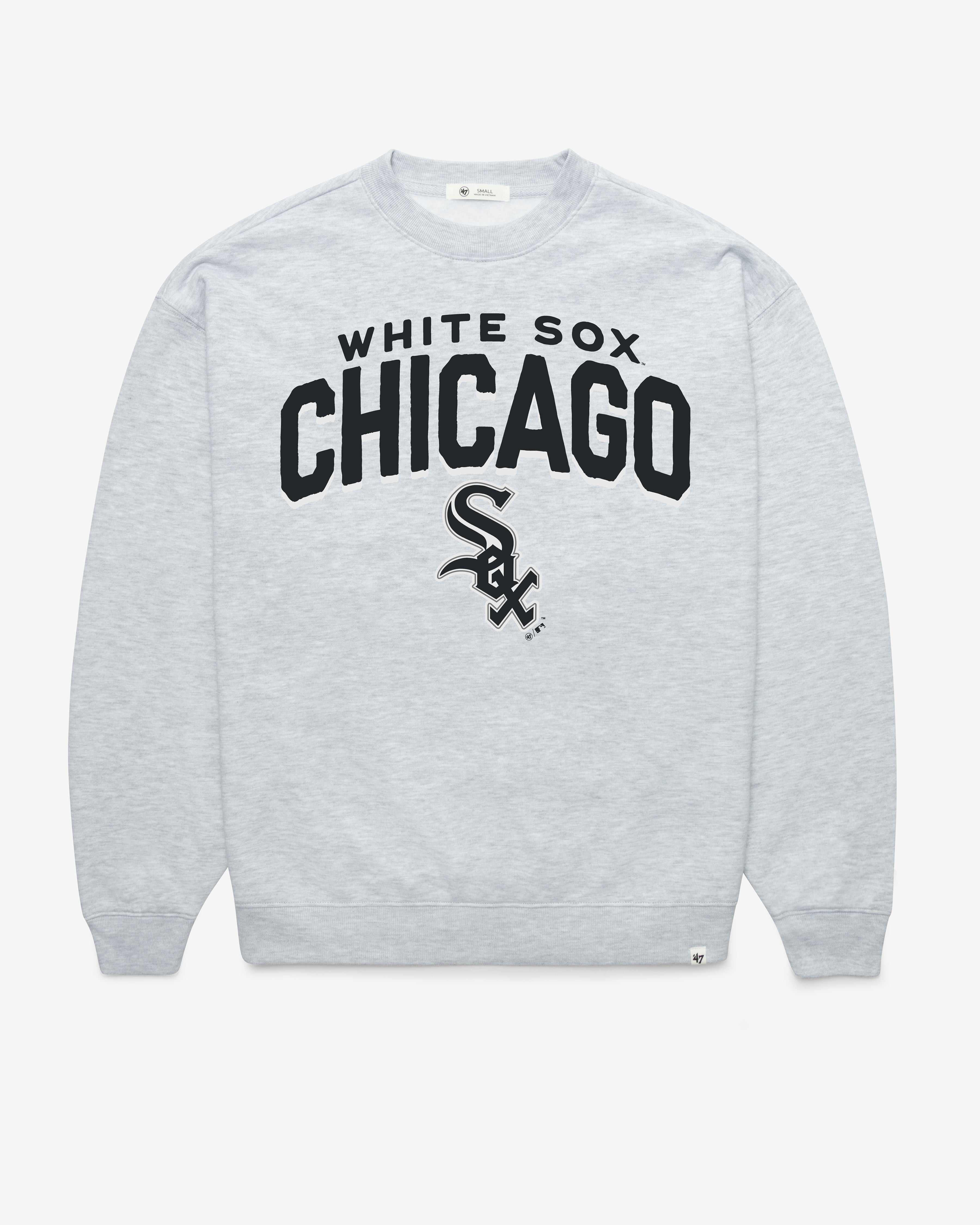 CHICAGO WHITE SOX CAMPUS ARCH CLOUD '47 OVERSIZED CREW WOMENS RELAY GREY