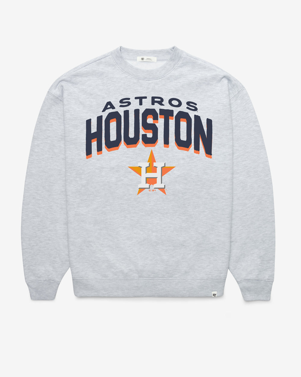 HOUSTON ASTROS CAMPUS ARCH CLOUD '47 OVERSIZED CREW WOMENS RELAY GREY