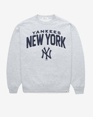 NEW YORK YANKEES CAMPUS ARCH CLOUD '47 OVERSIZED CREW WOMENS RELAY GREY