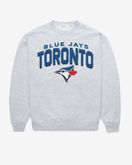 TORONTO BLUE JAYS CAMPUS ARCH CLOUD '47 OVERSIZED CREW WOMENS RELAY GREY