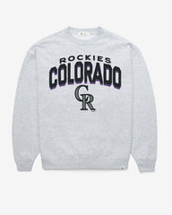 COLORADO ROCKIES CAMPUS ARCH CLOUD '47 OVERSIZED CREW WOMENS RELAY GREY