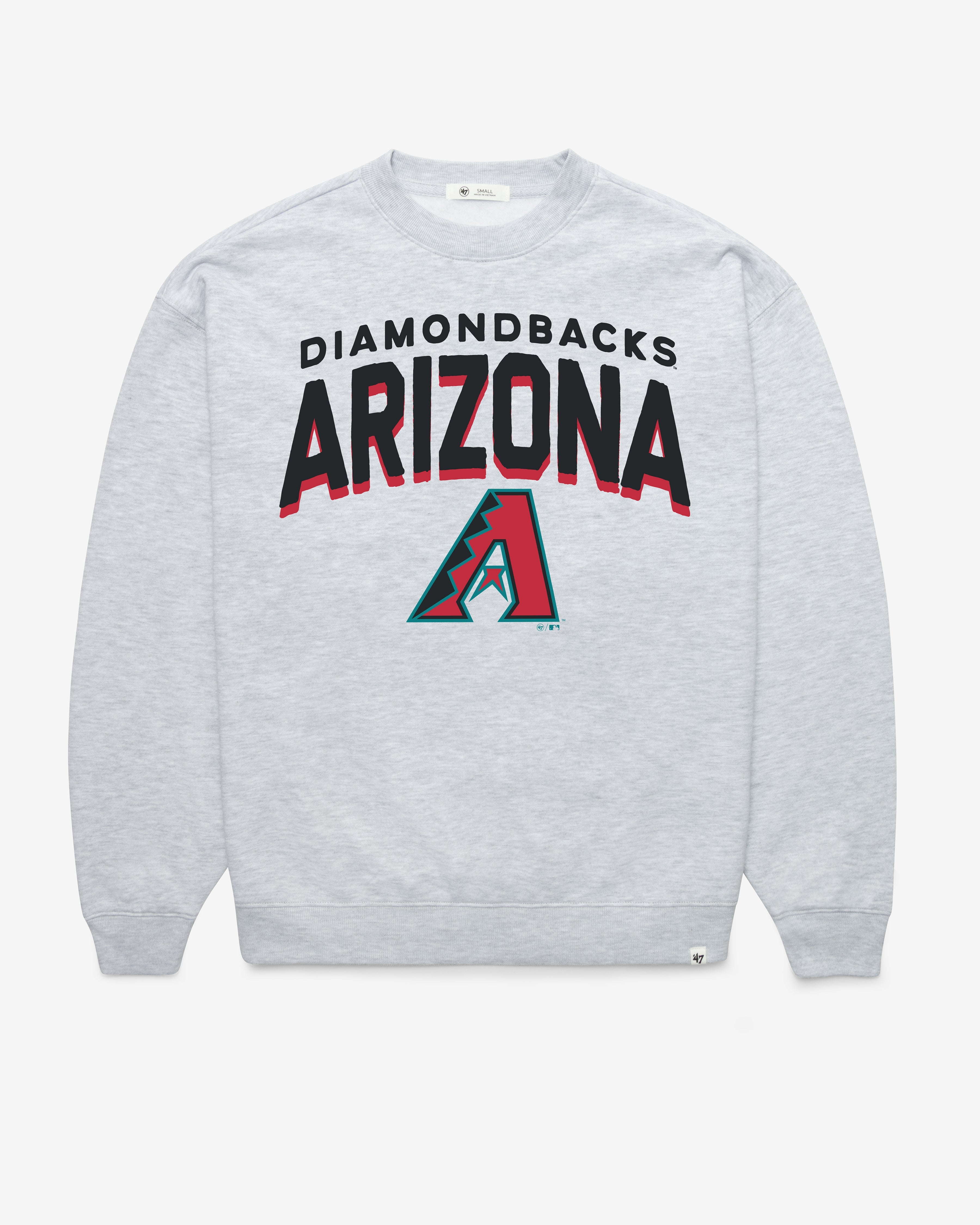 ARIZONA DIAMONDBACKS CAMPUS ARCH CLOUD '47 OVERSIZED CREW WOMENS RELAY GREY