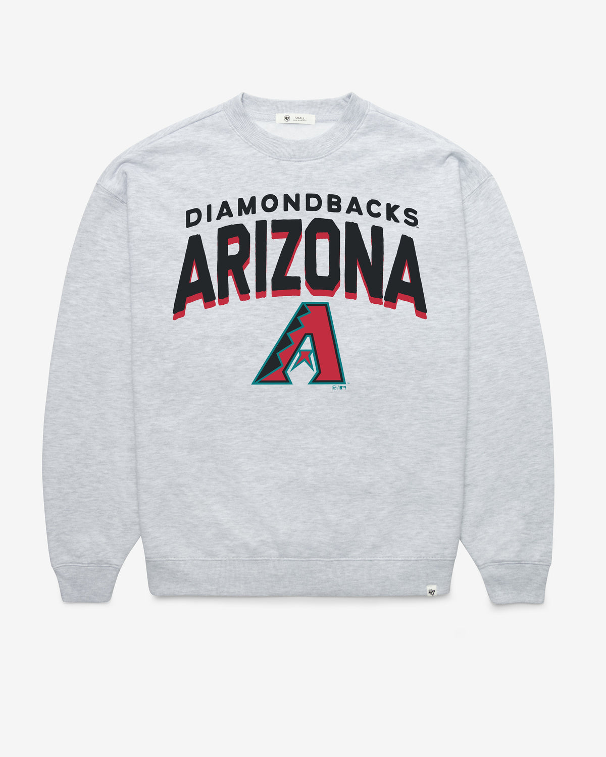 ARIZONA DIAMONDBACKS CAMPUS ARCH CLOUD '47 OVERSIZED CREW WOMENS RELAY GREY