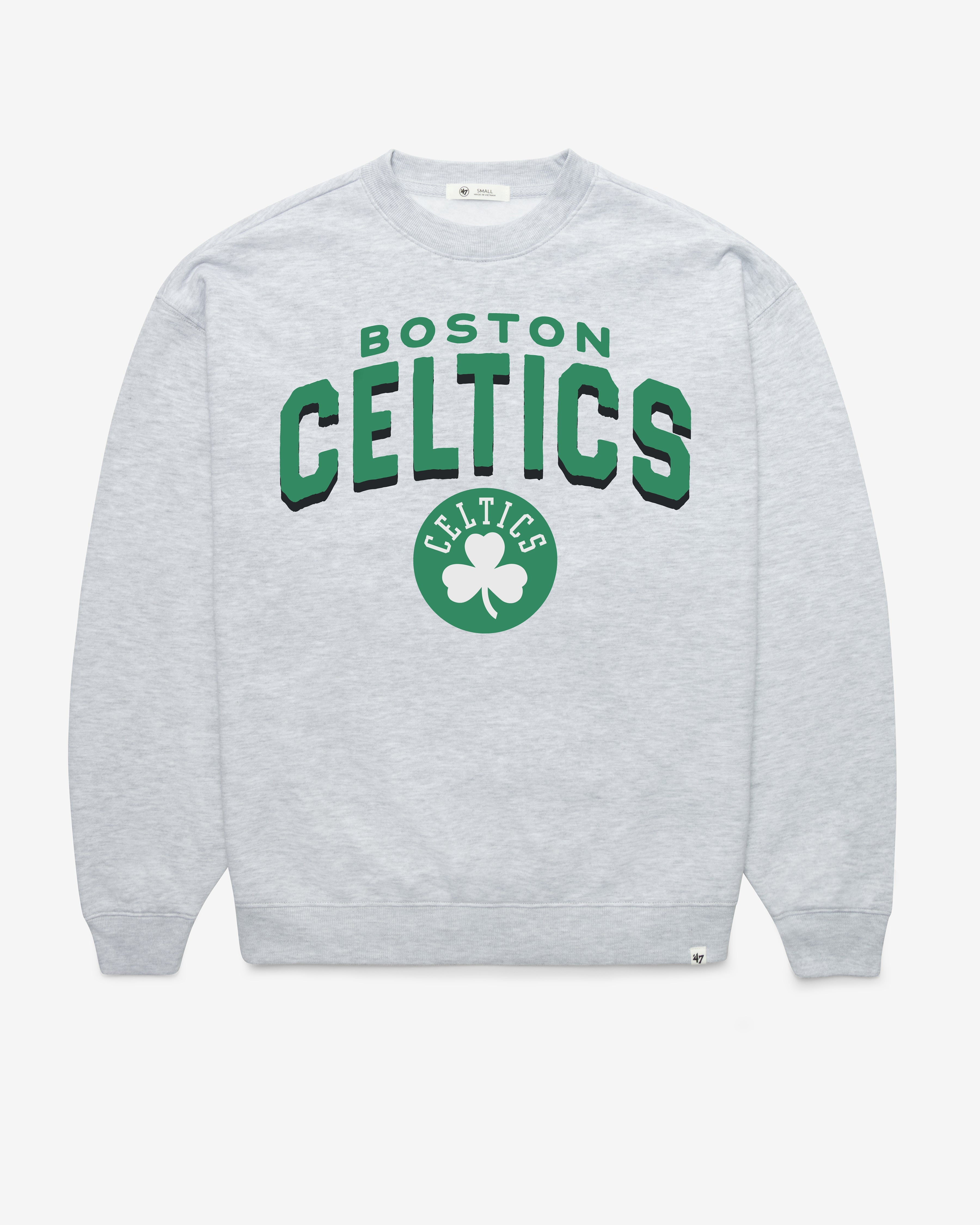 BOSTON CELTICS CAMPUS ARCH CLOUD '47 OVERSIZED CREW WOMENS RELAY GREY