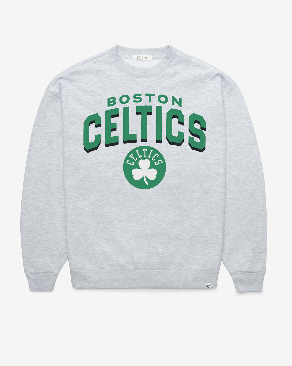 BOSTON CELTICS CAMPUS ARCH CLOUD '47 OVERSIZED CREW WOMENS RELAY GREY