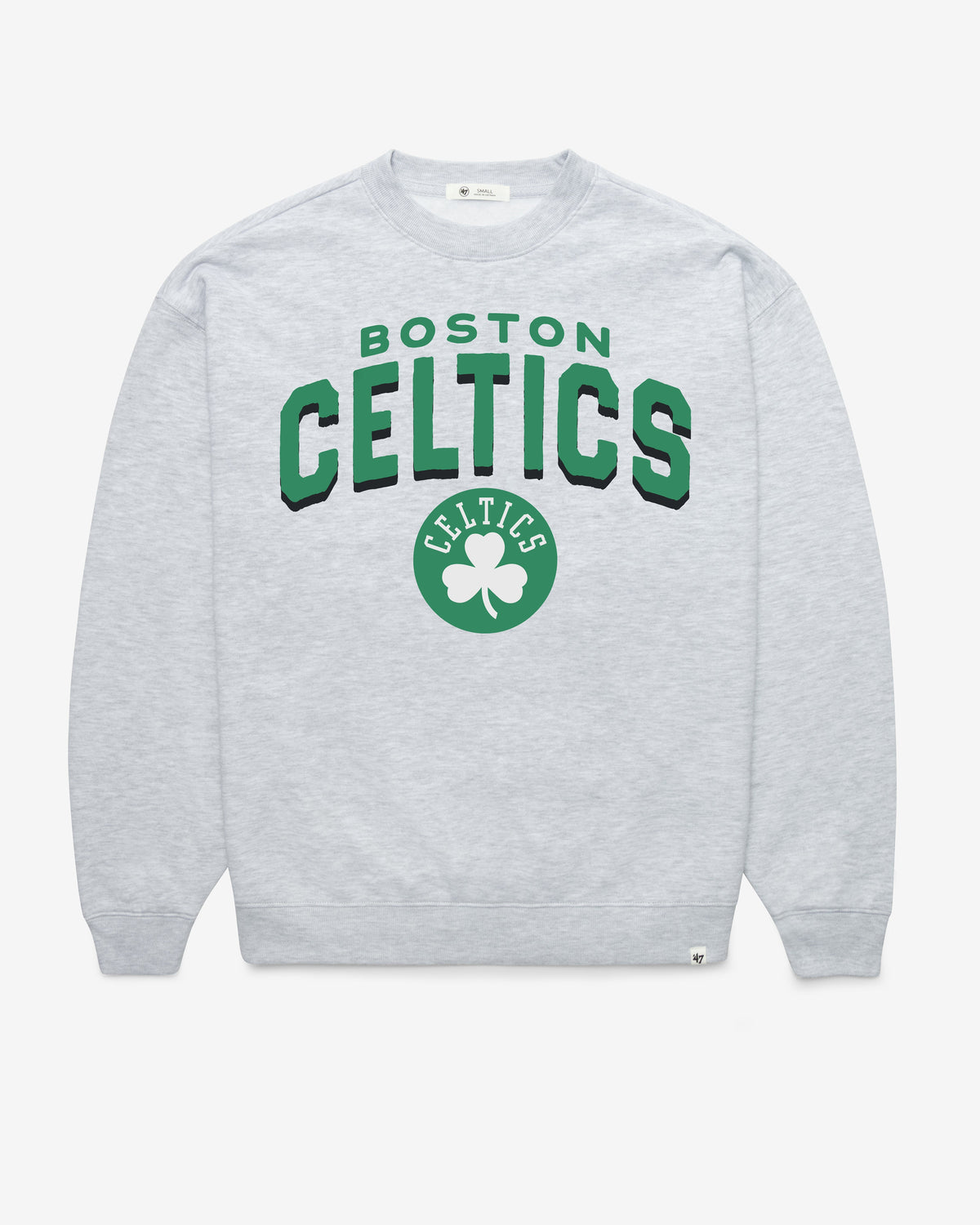 BOSTON CELTICS CAMPUS ARCH CLOUD '47 OVERSIZED CREW WOMENS RELAY GREY