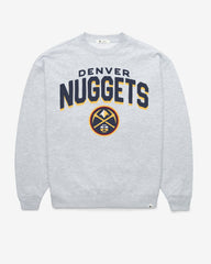 DENVER NUGGETS CAMPUS ARCH CLOUD '47 OVERSIZED CREW WOMENS RELAY GREY