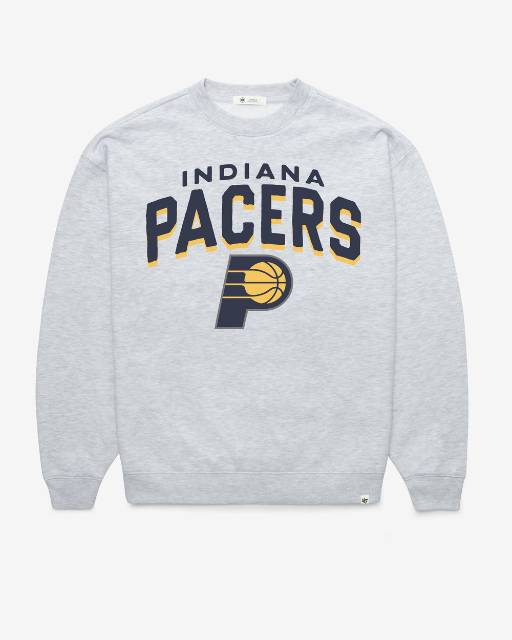INDIANA PACERS CAMPUS ARCH CLOUD '47 OVERSIZED CREW WOMENS RELAY GREY