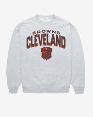 CLEVELAND BROWNS CAMPUS ARCH CLOUD '47 OVERSIZED CREW WOMENS RELAY GREY