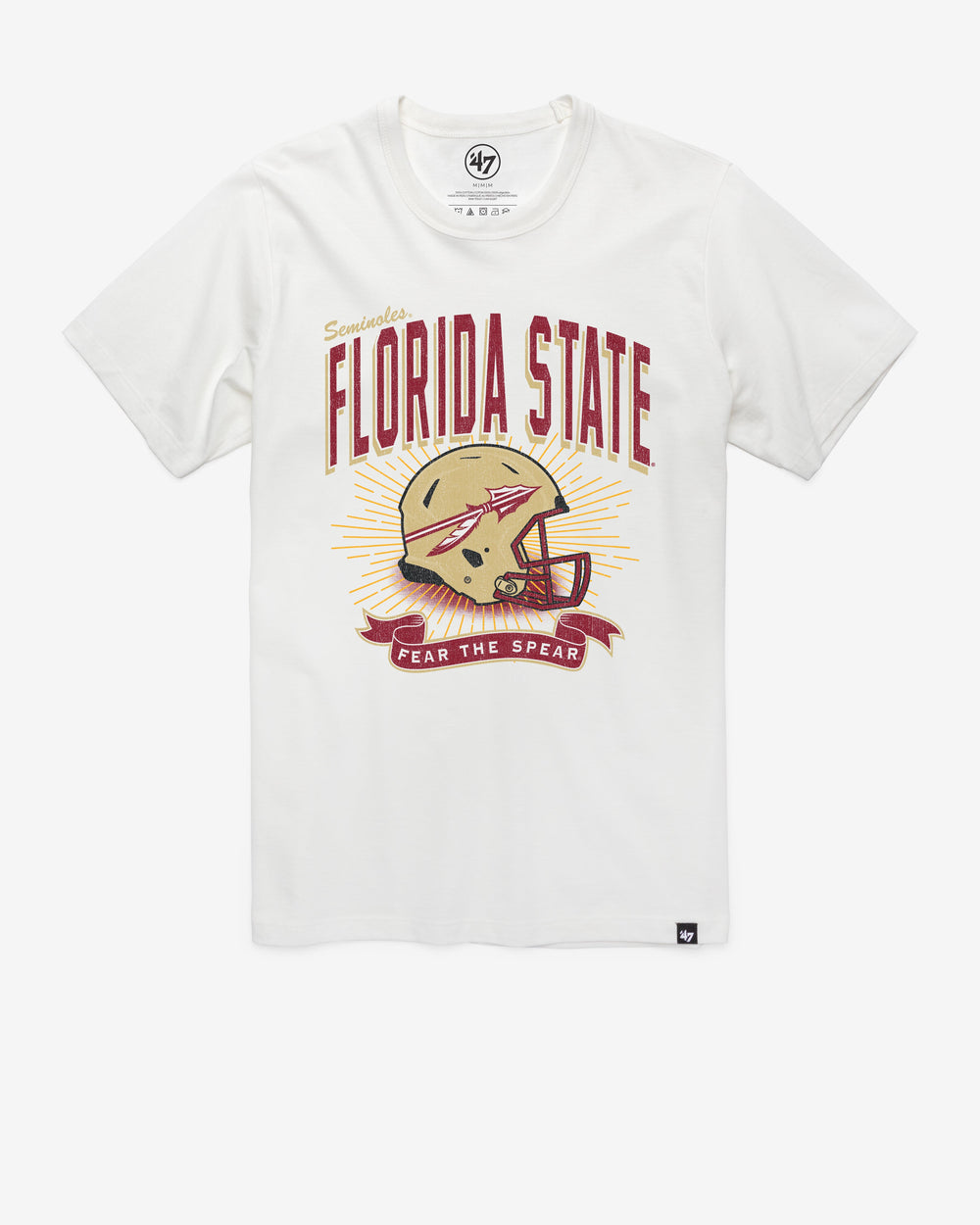 FLORIDA STATE SEMINOLES PRIME PLAY '47 FRANKLIN TEE WHITE WASH