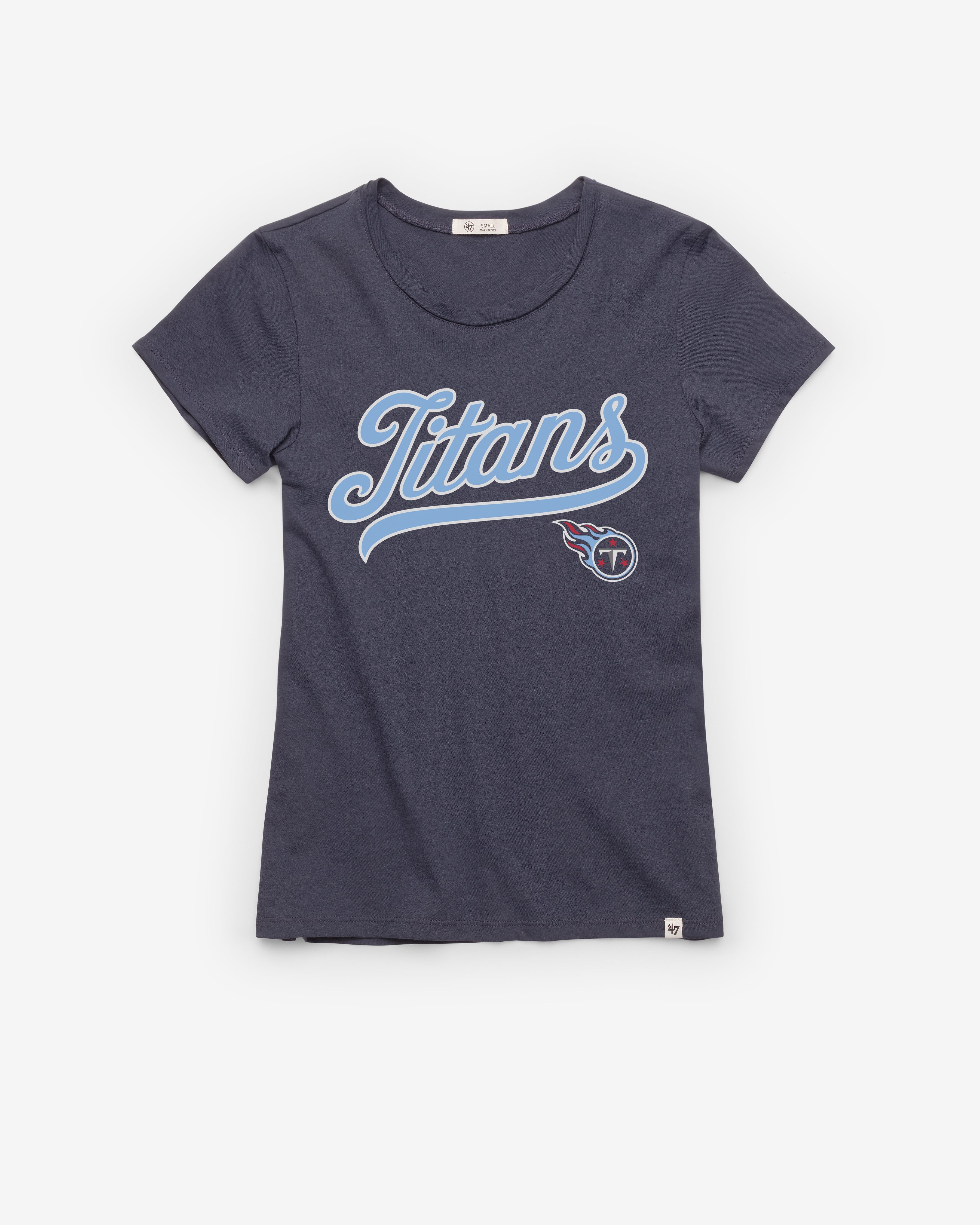 TENNESSEE TITANS TAIL SWEEP '47 FRANKIE TEE WOMENS ATLAS BLUE