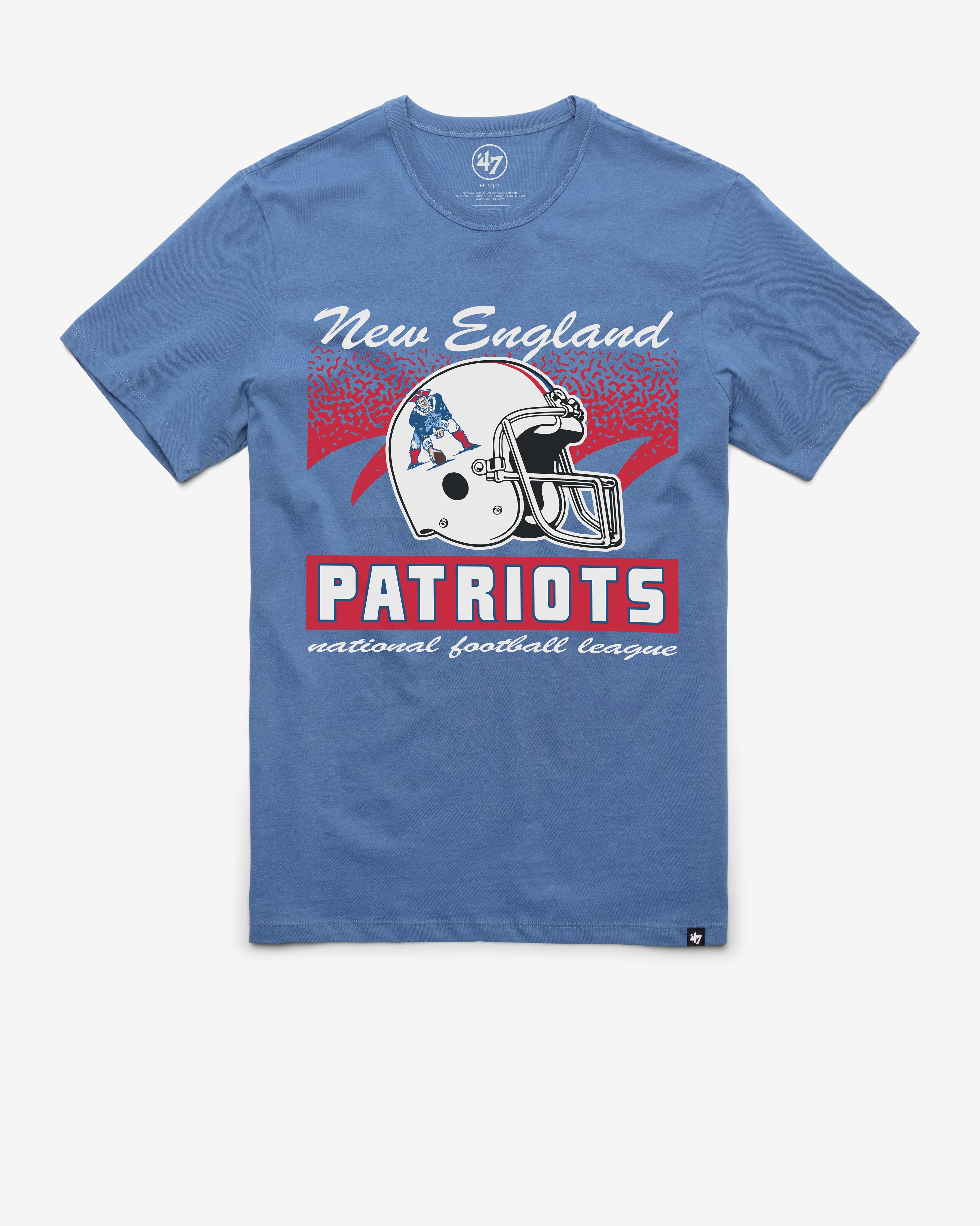 NEW ENGLAND PATRIOTS HISTORIC WAVER '47 FRANKLIN TEE CADET BLUE