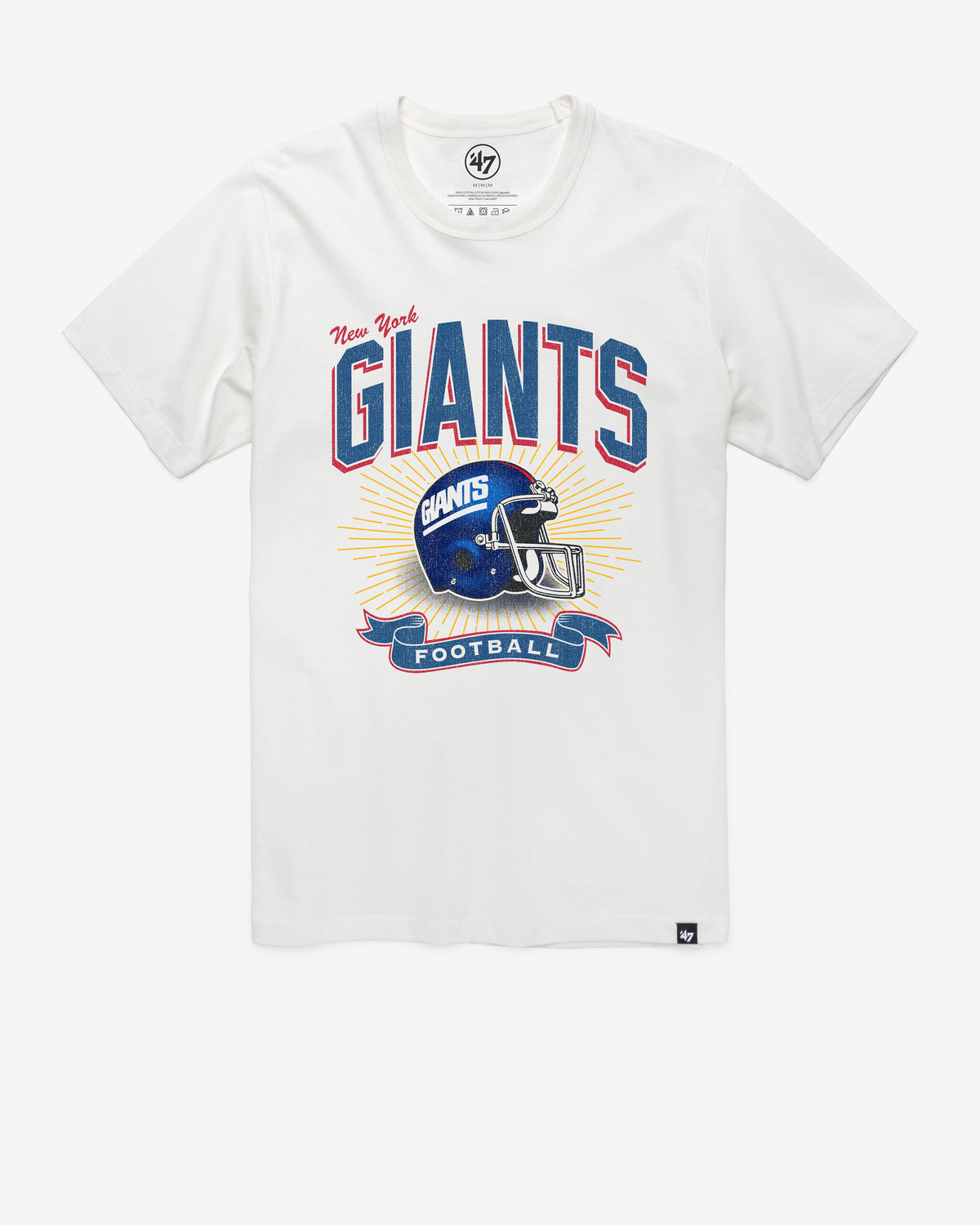 NEW YORK GIANTS HISTORIC PRIME PLAY '47 FRANKLIN TEE WHITE WASH