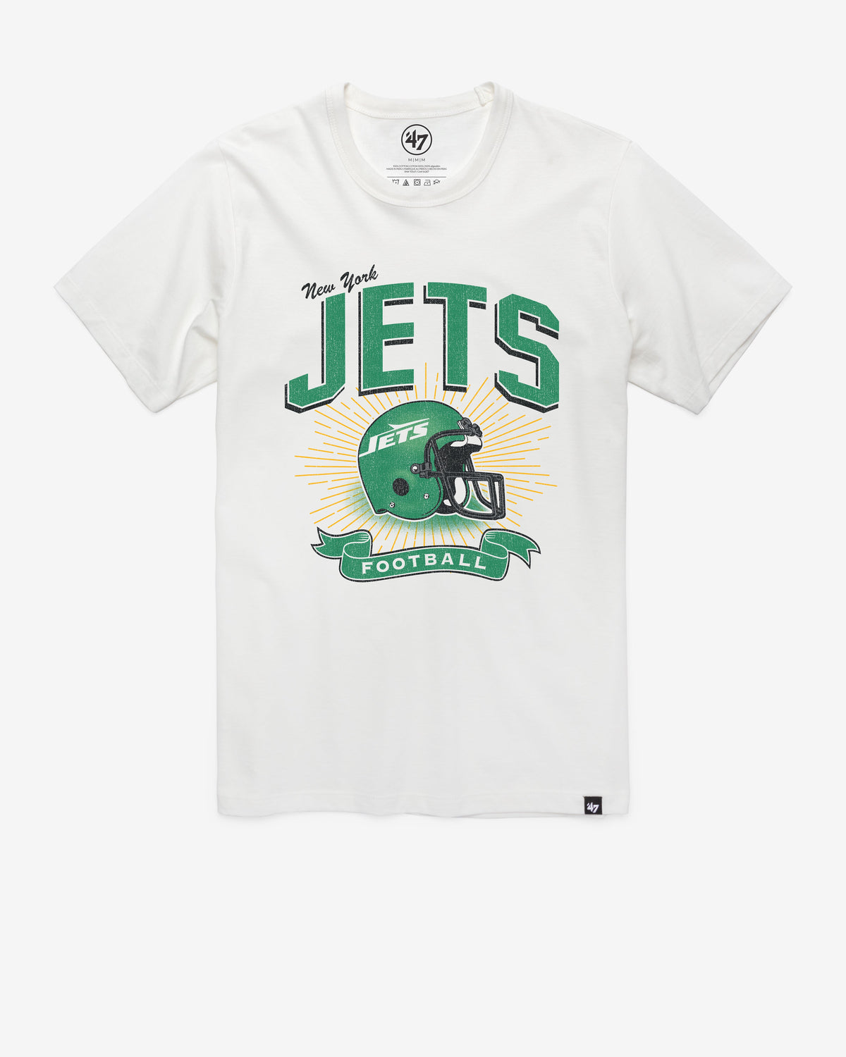 NEW YORK JETS HISTORIC PRIME PLAY '47 FRANKLIN TEE WHITE WASH