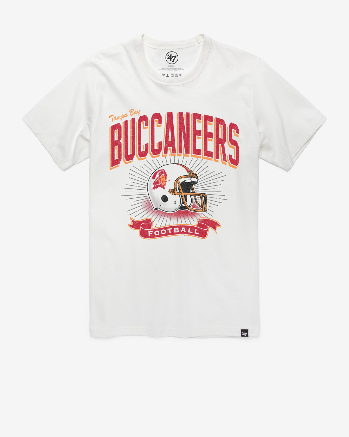 TAMPA BAY BUCCANEERS HISTORIC PRIME PLAY '47 FRANKLIN TEE WHITE WASH